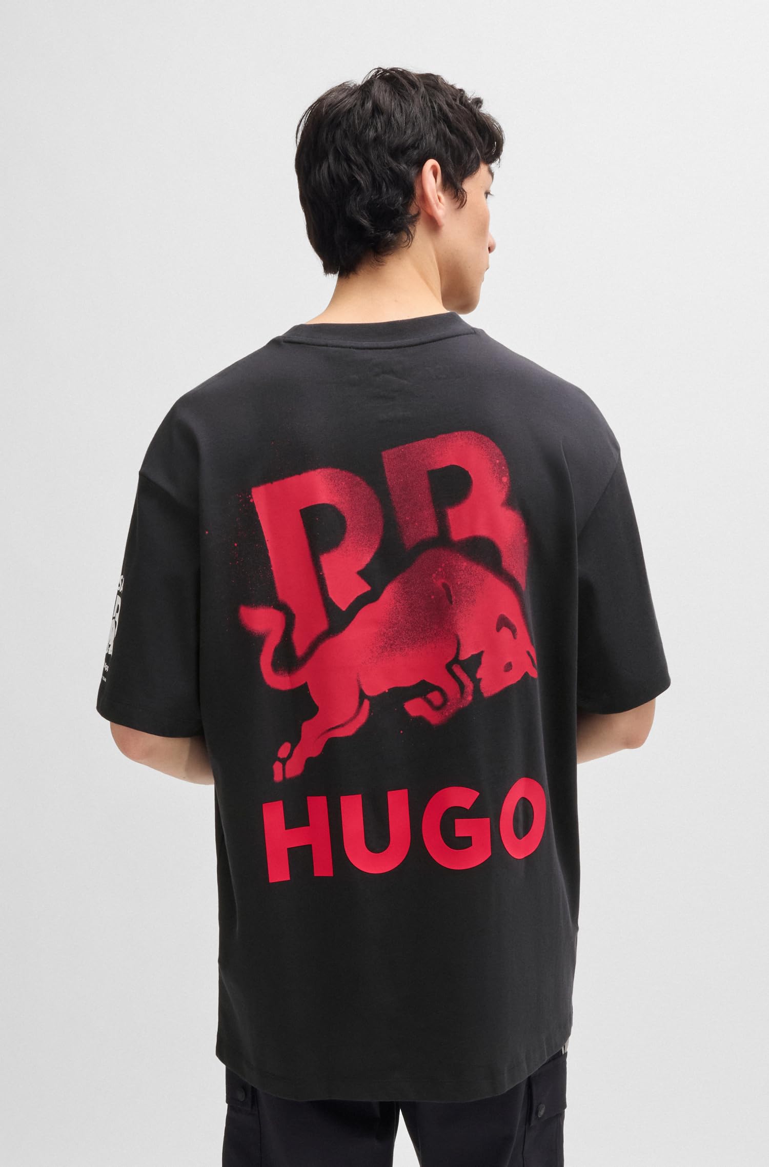 Hugo Men's F1 2024 Racing Bull Team Back Logo Tshirt - Image 3