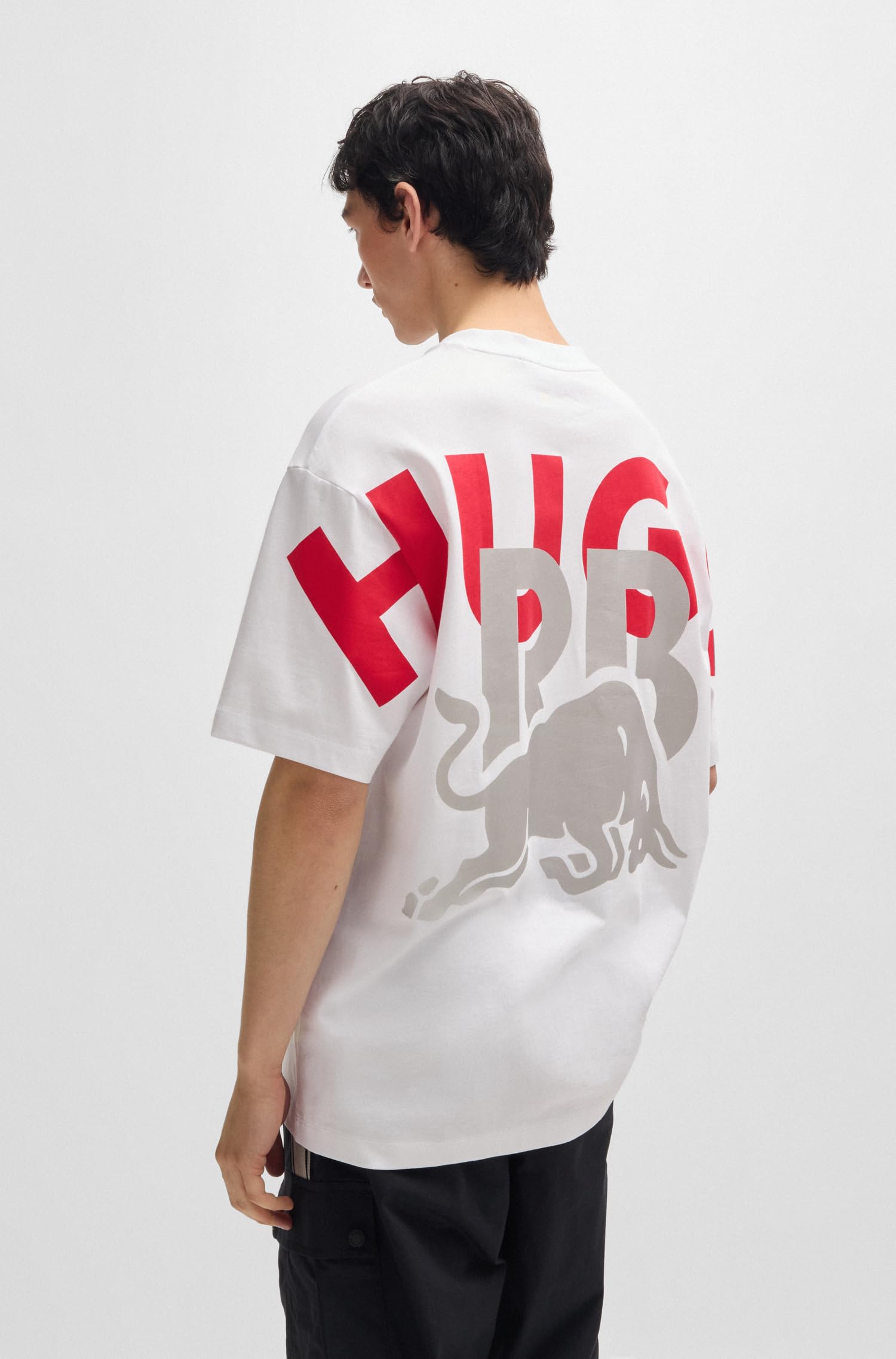 Hugo Men's F1 2024 Racing Bull Team Big Back Logo Tshirt - Image 4