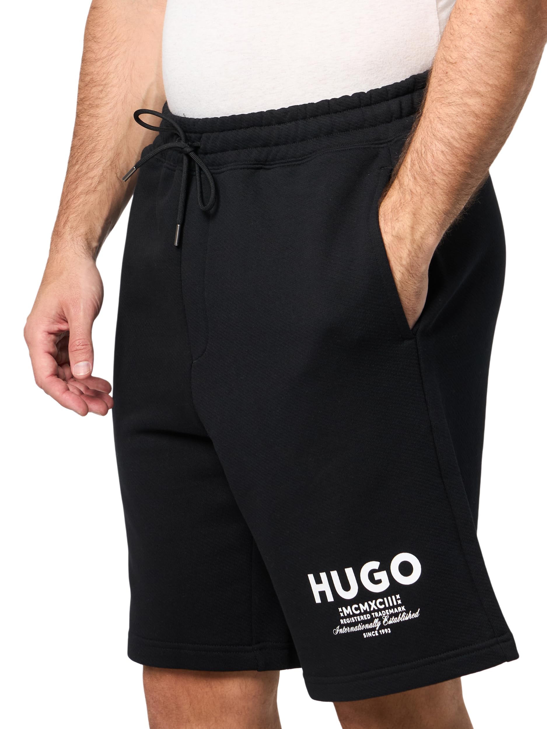 HUGO Men's Printed Logo Cotton Shorts - Image 3