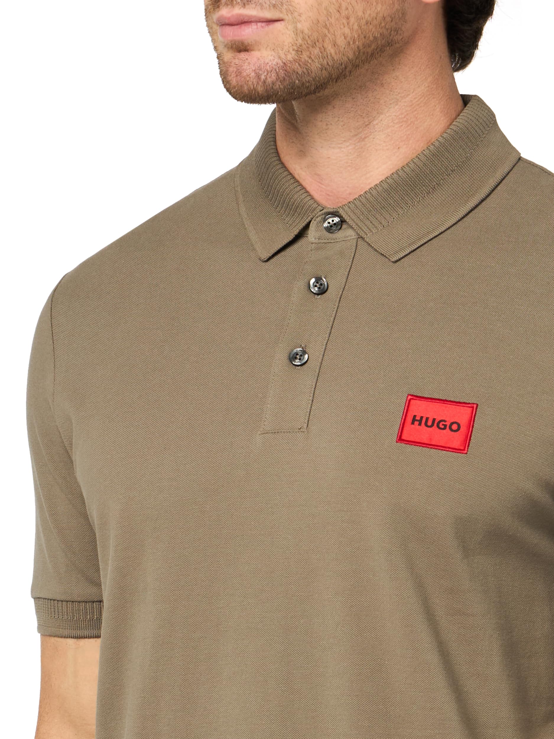 Hugo Men's Slim Fit Square Logo Cotton Polo Shirt - Image 3