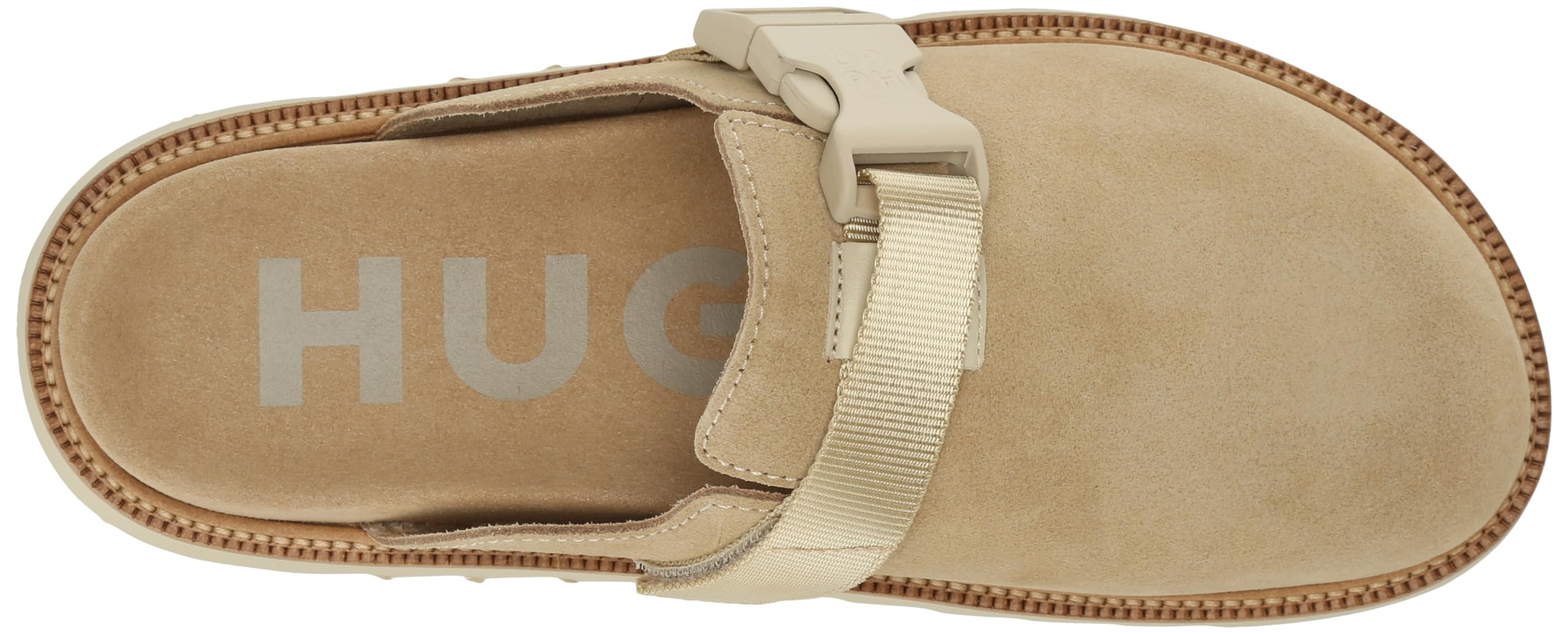 HUGO Men's Slip on Top Buckle Suede Clogs - Image 5