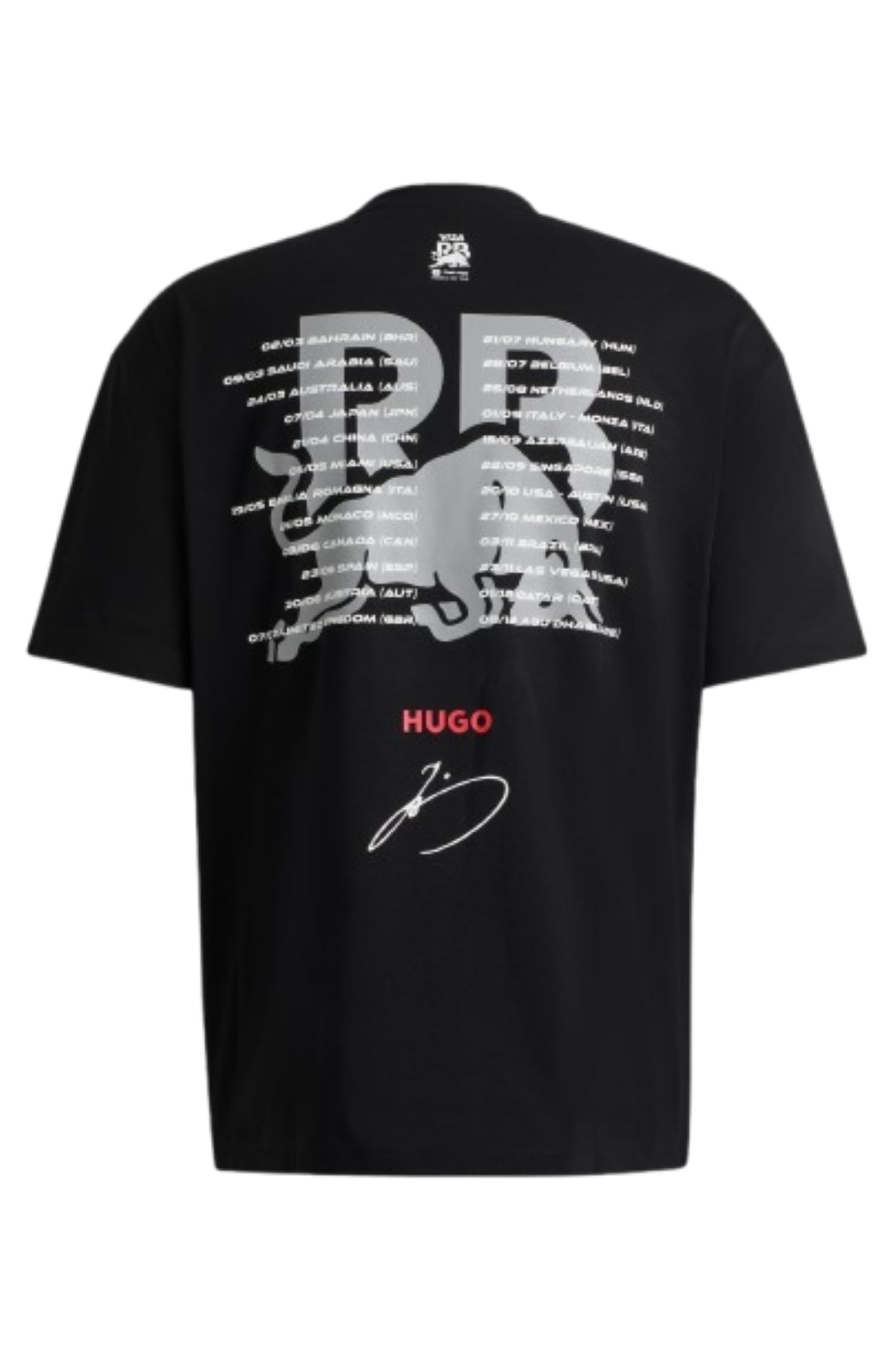 HUGO Men's Tsunoda Graphic F1 2024 Racing Bull Fan Tshirt - Image 3