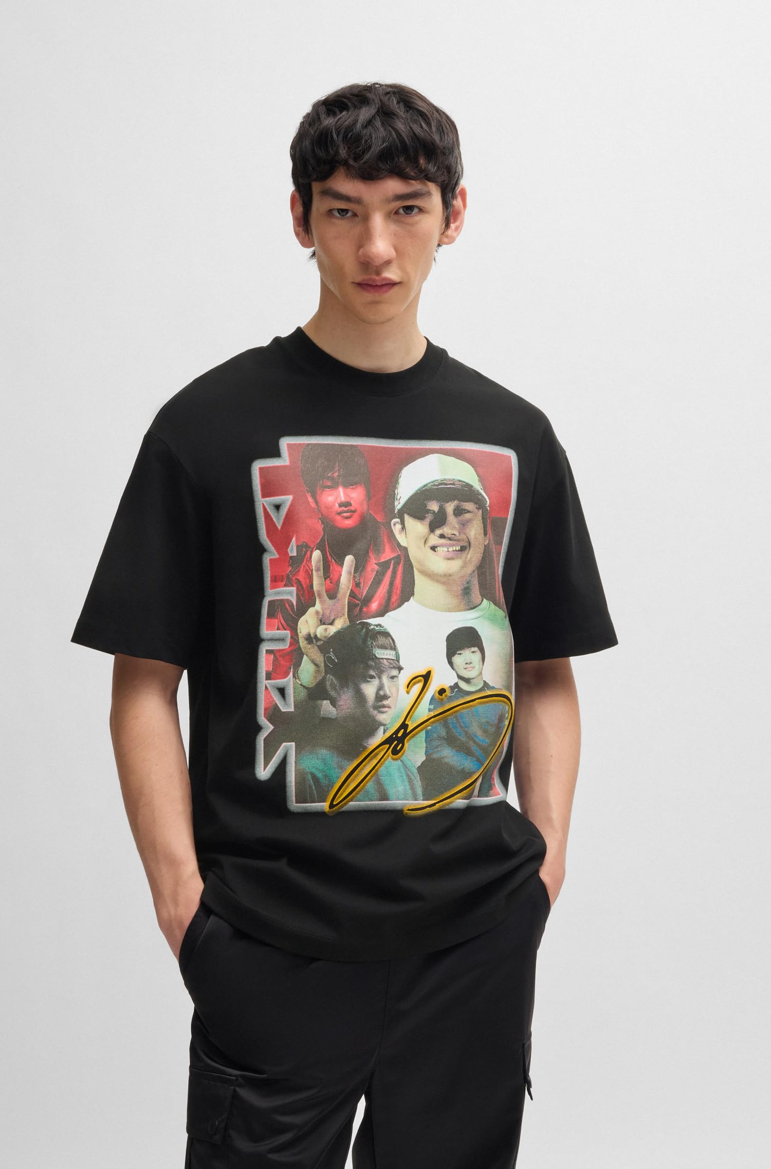 HUGO Men's Tsunoda Graphic F1 2024 Racing Bull Fan Tshirt - Image 5