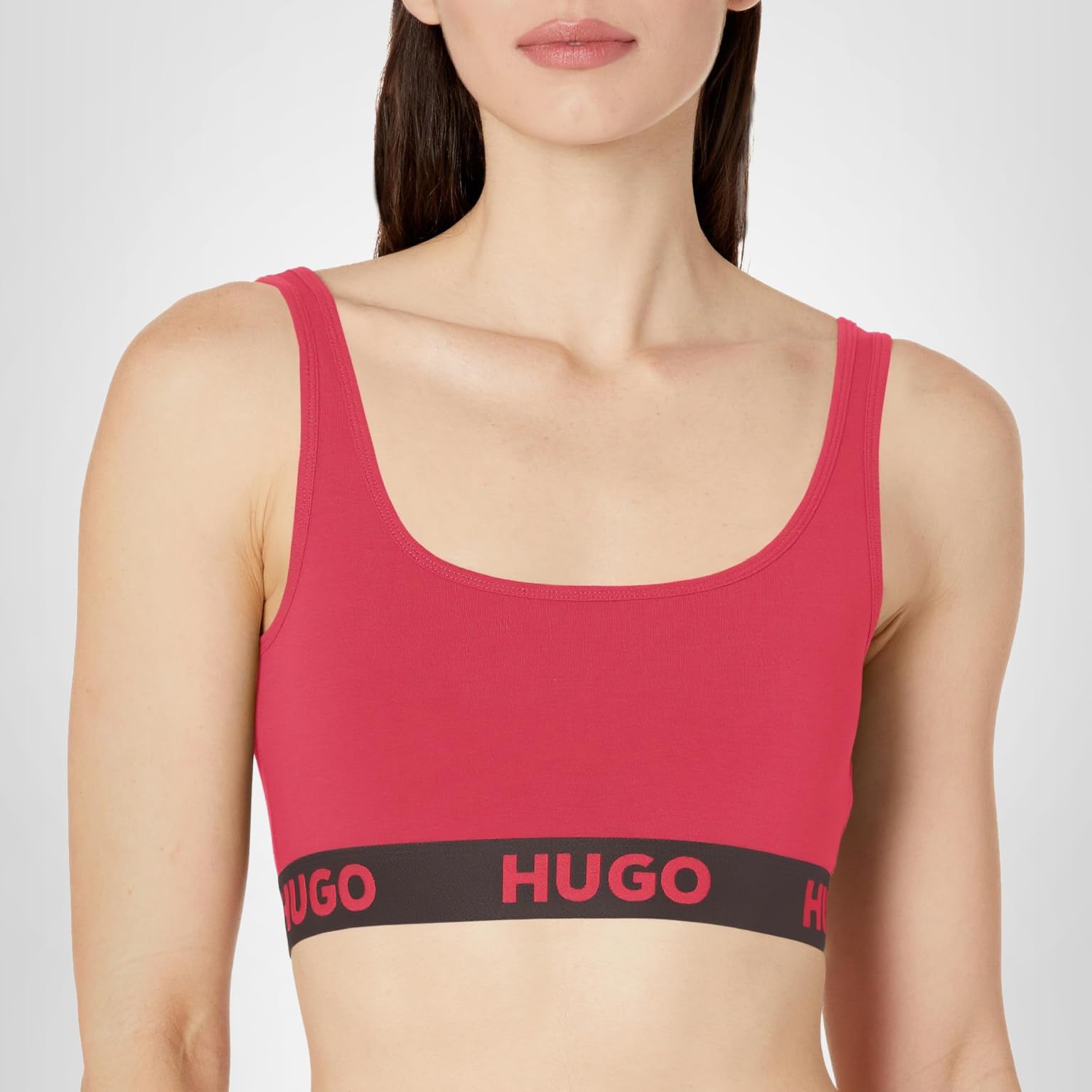 HUGO Women's Bold Logo Cotton Stretch Bralette - Image 3
