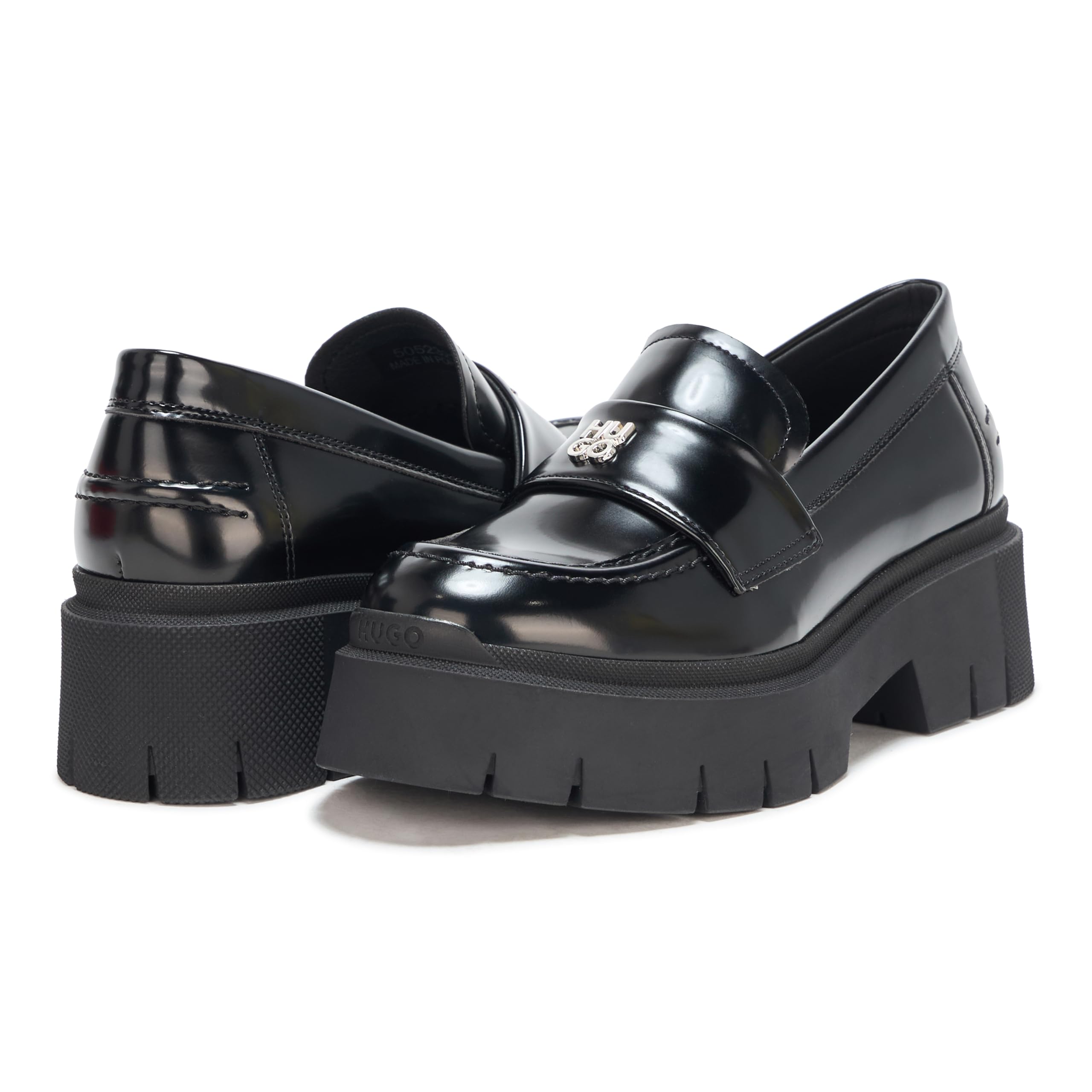 Hugo Women's Kris Chunky Platform Leather Loafer - Image 3