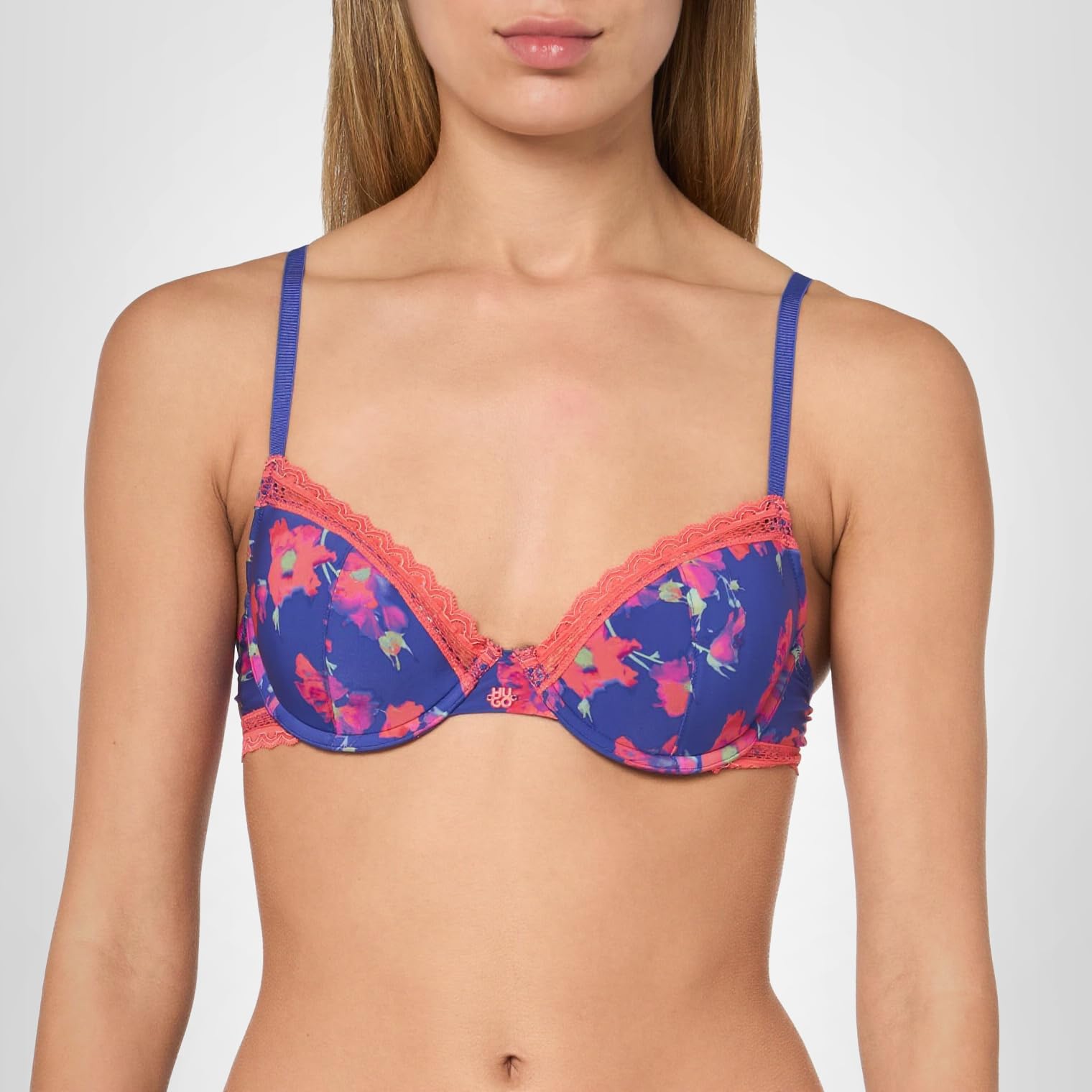 HUGO Women's Lace Logo Underwire Bra - Image 4