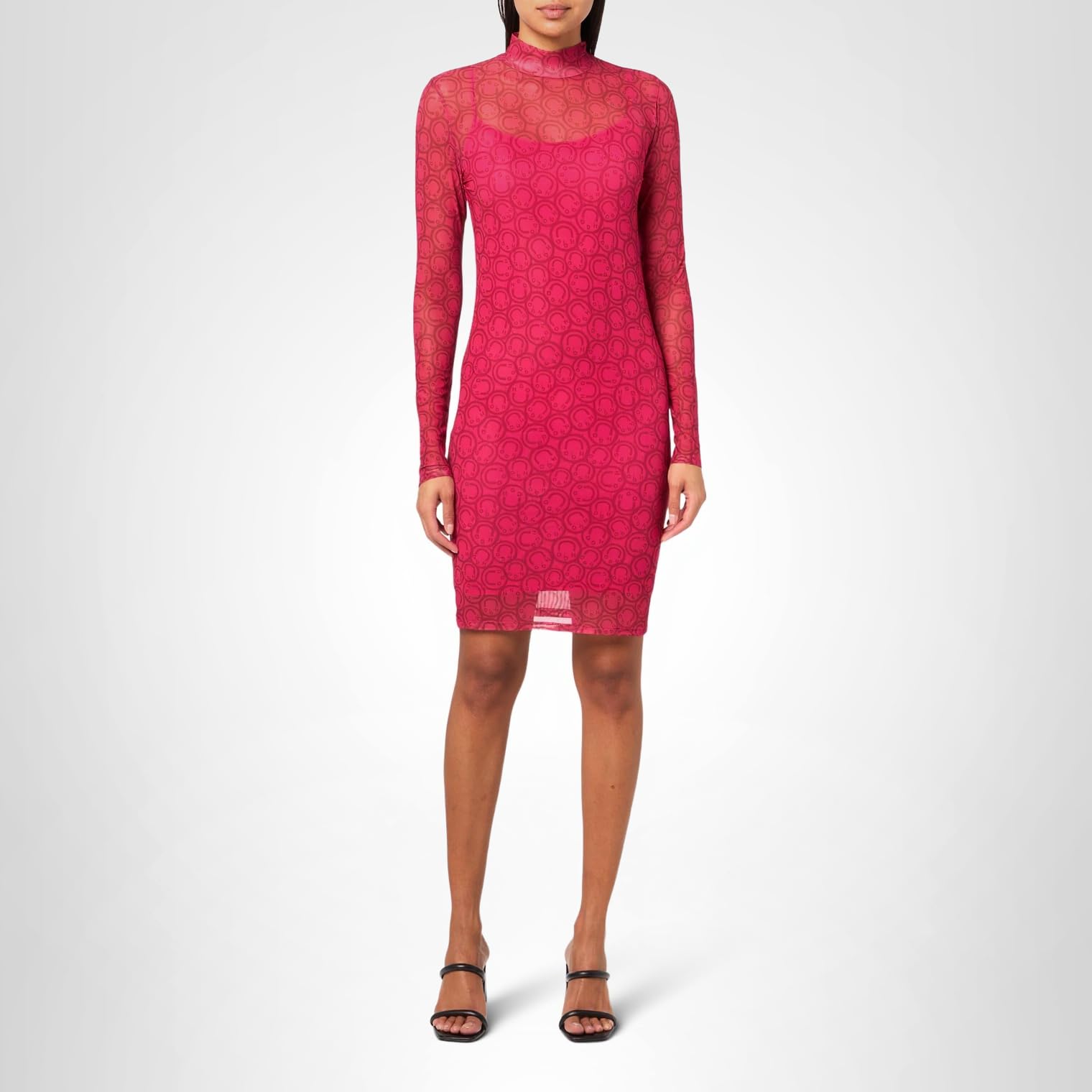 HUGO Women's Mesh Long Sleeve Short Dress - Image 4