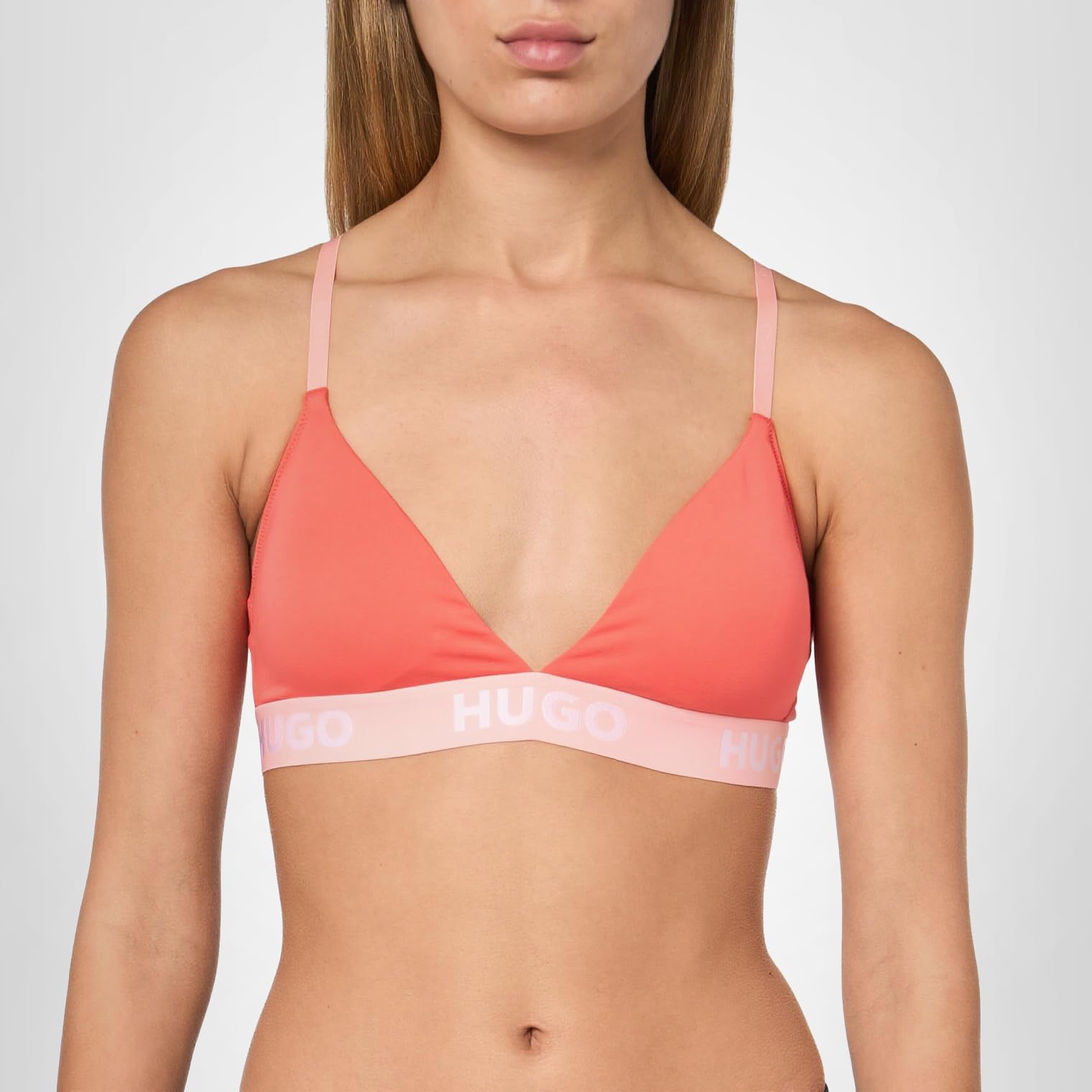 HUGO Women's Repeat Logo Lace Triangle Bralette - Image 4