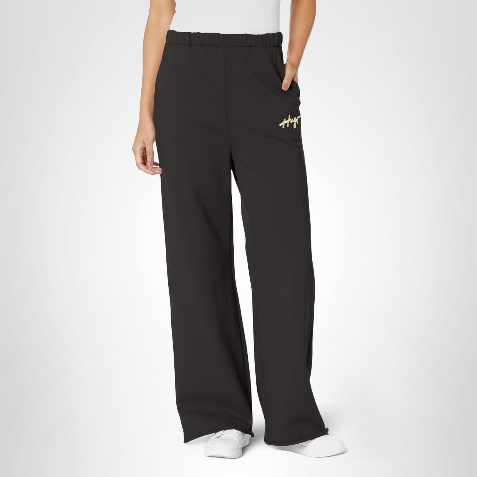 HUGO Women's Script Logo Wide Leg Pants - Image 3
