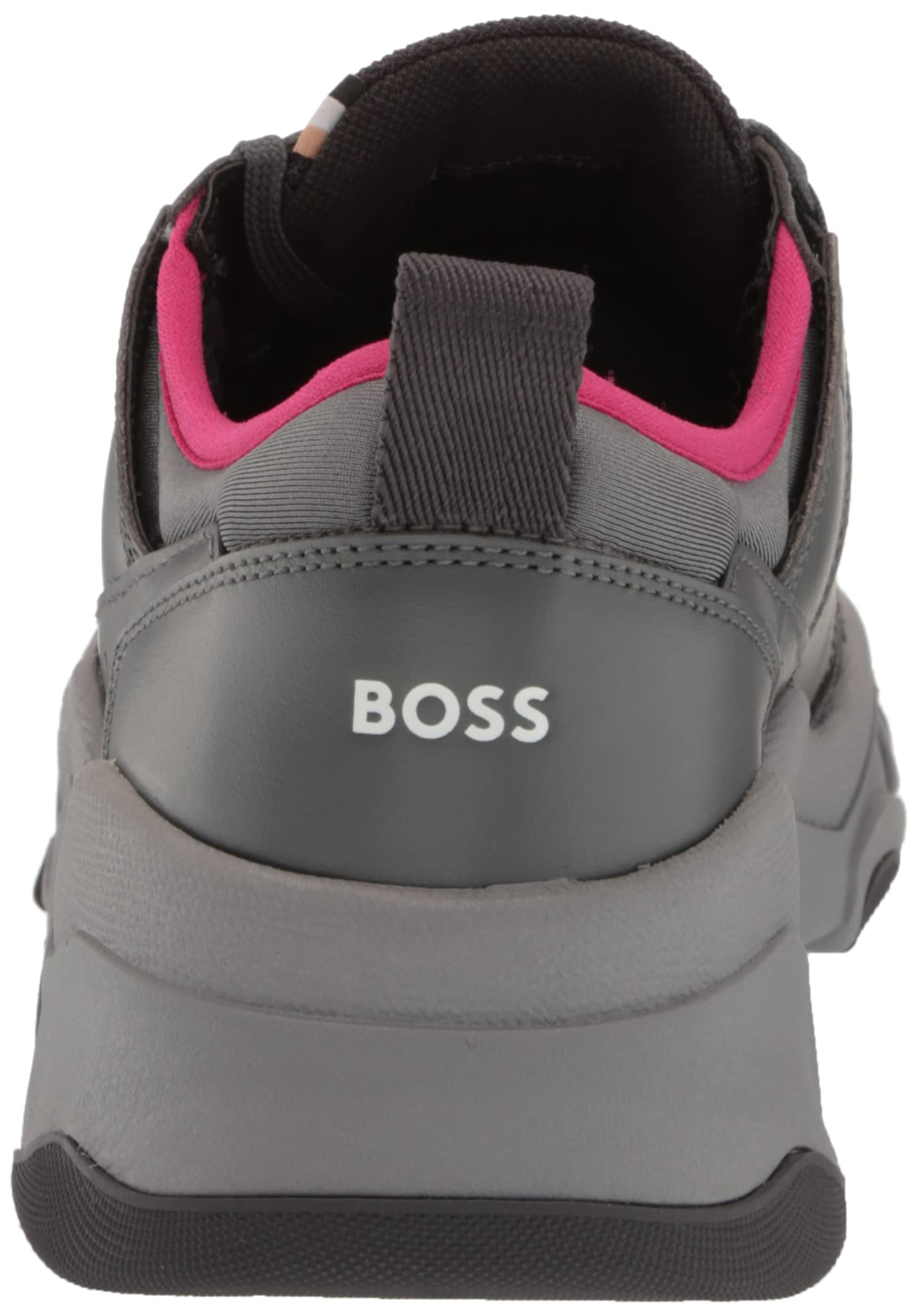 BOSS Men's Running Style Soft Leather Sneakers - Image 3