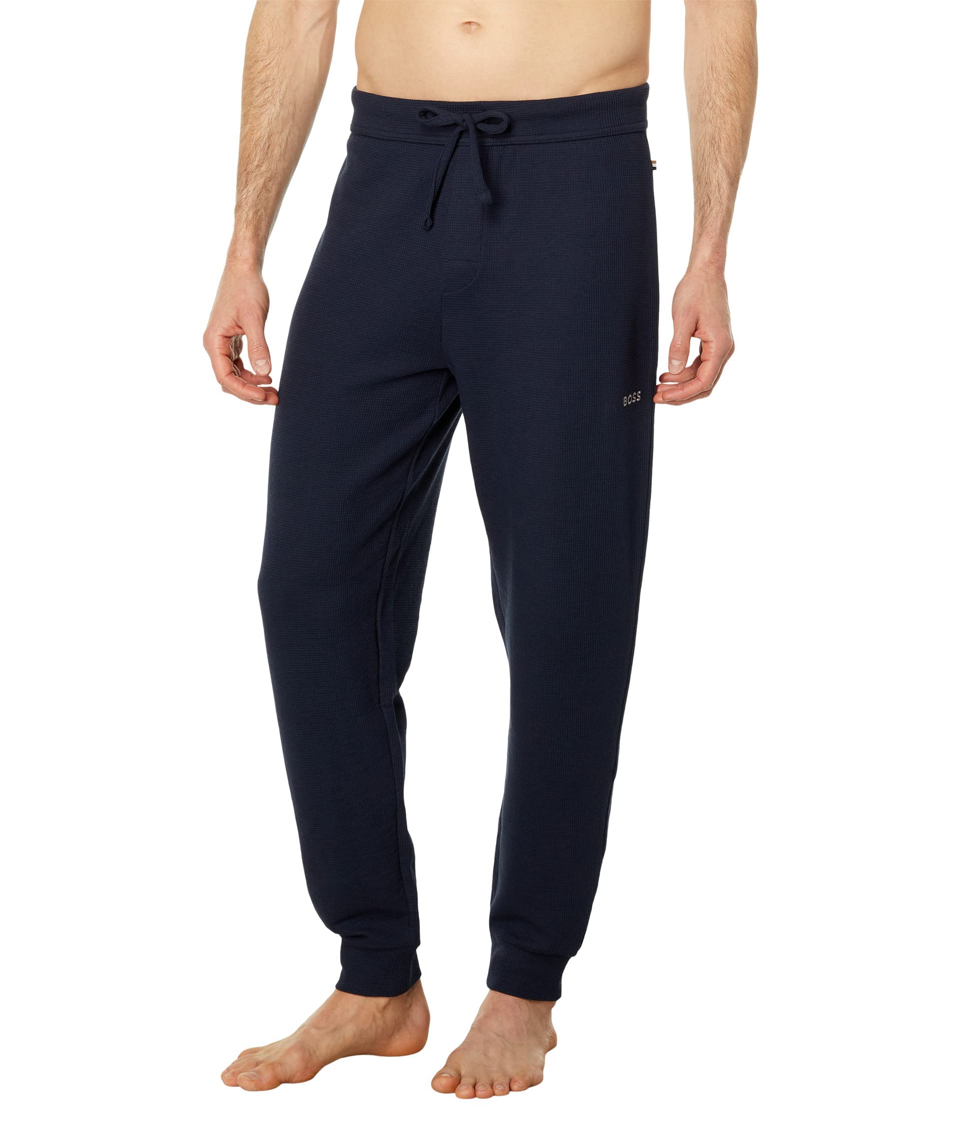 BOSS Men's Waffle Cotton Cuffed Sweatpants