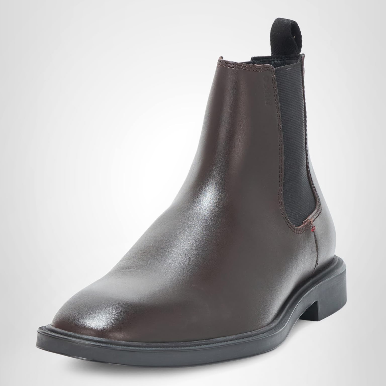 HUGO Brushed Leather Chelsea Boot, dark hazelnut, 8 - Image 5