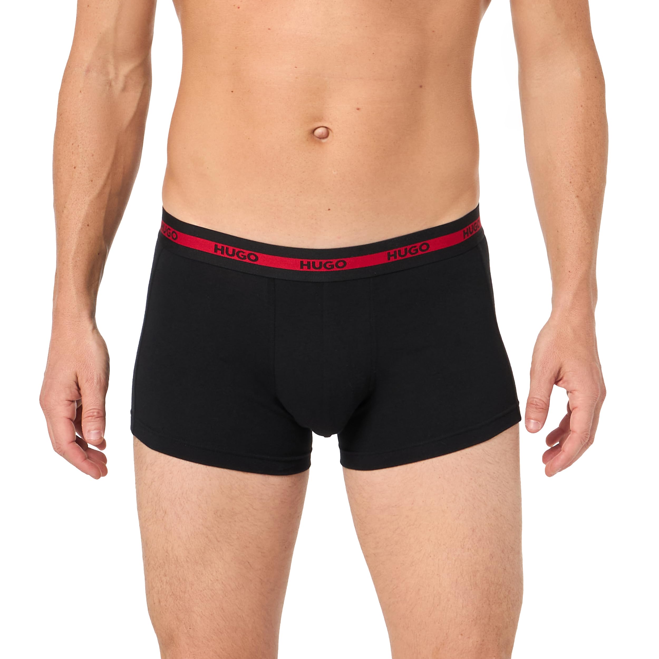 HUGO Men's 3 Pack Bold Logo Cotton Stretch Trunks - Image 2