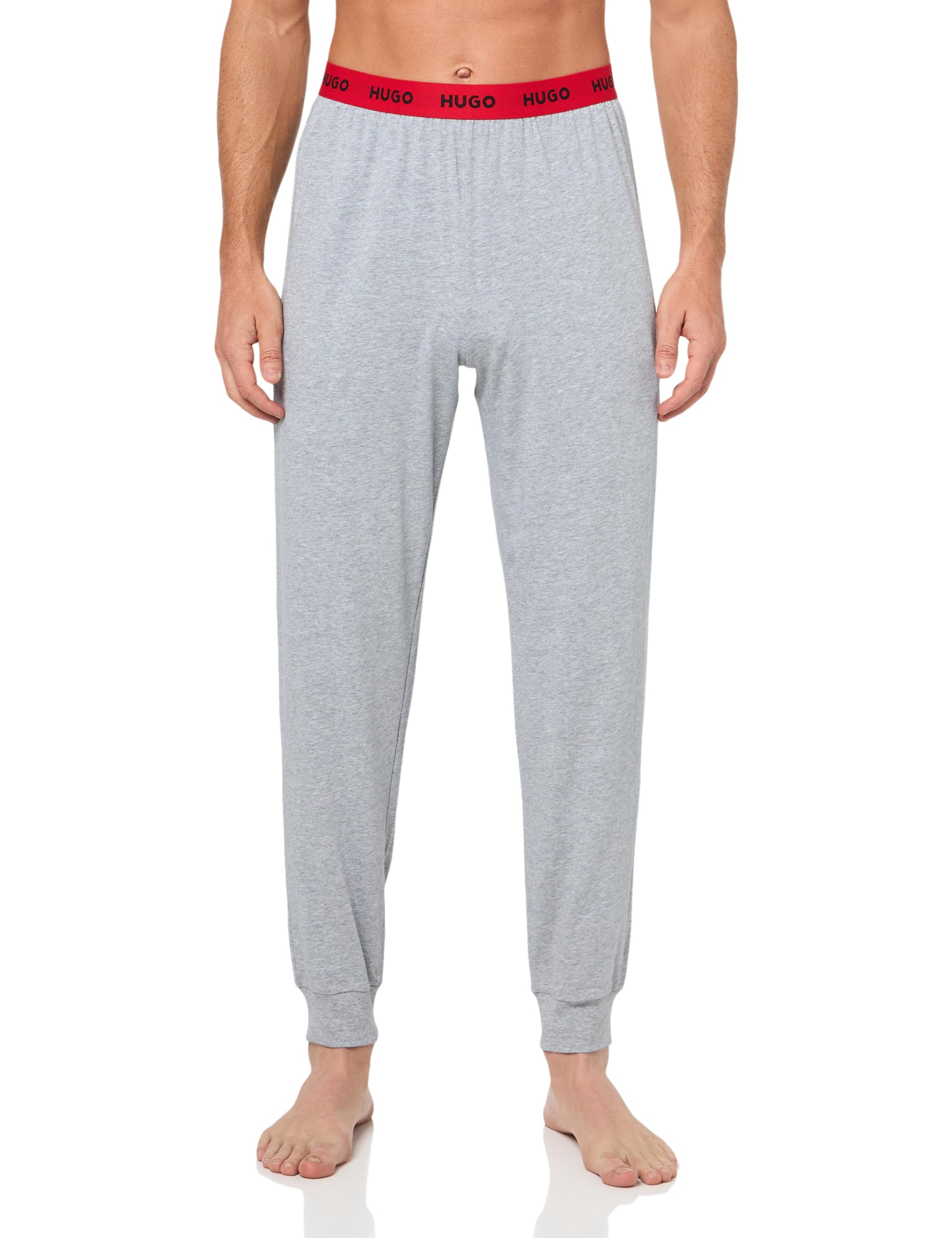 HUGO Men's Bold Logo Waistband Cotton Lounge Joggers