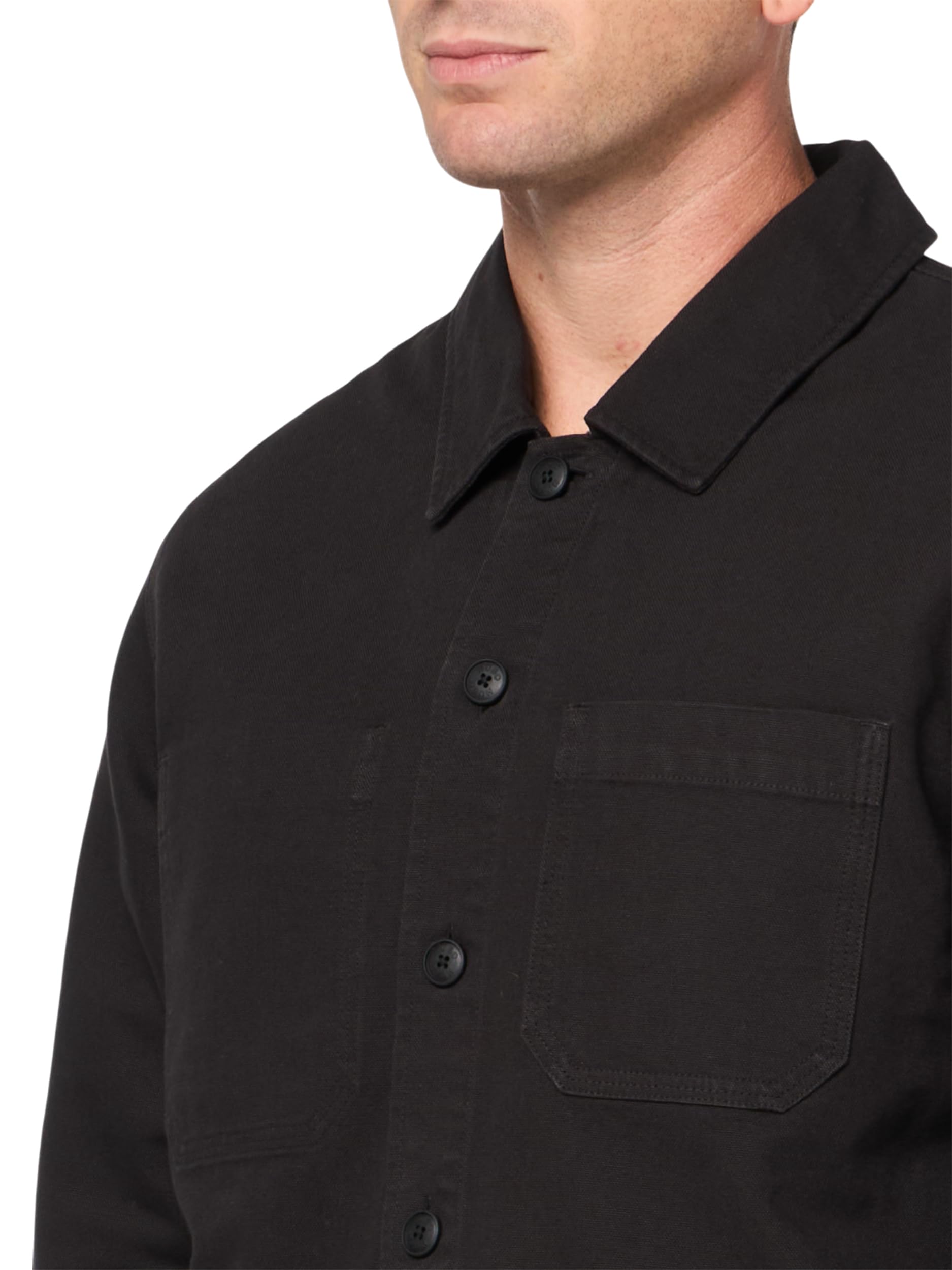 HUGO Men's Cotton Canvas Patch Pocket Overshirt - Image 3