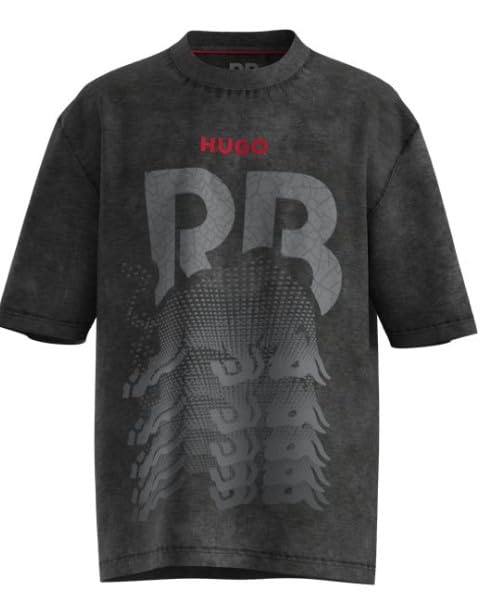 Hugo Men's F1 2025 Racing Bull Team Faded Effect Logo T-Shirt - Image 3