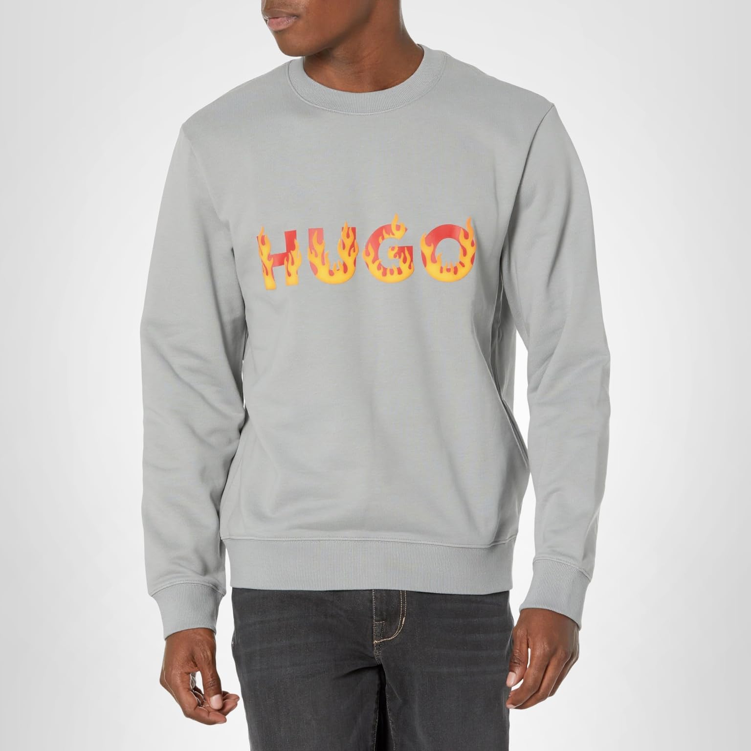 HUGO Men's Flames Logo Pullover Sweatshirt - Image 3
