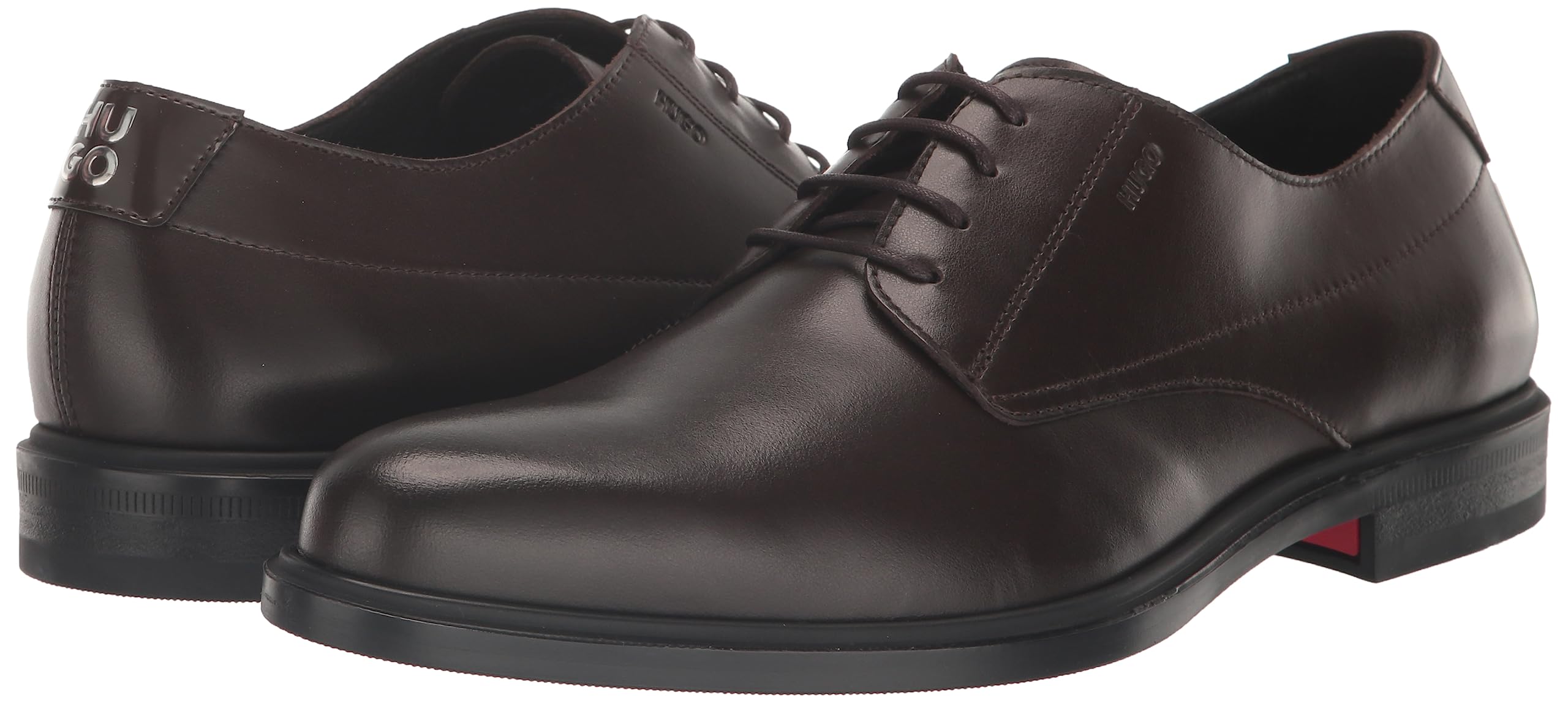 Hugo Men's Kerr Shiny Leather Derby Dress Shoe - Image 7