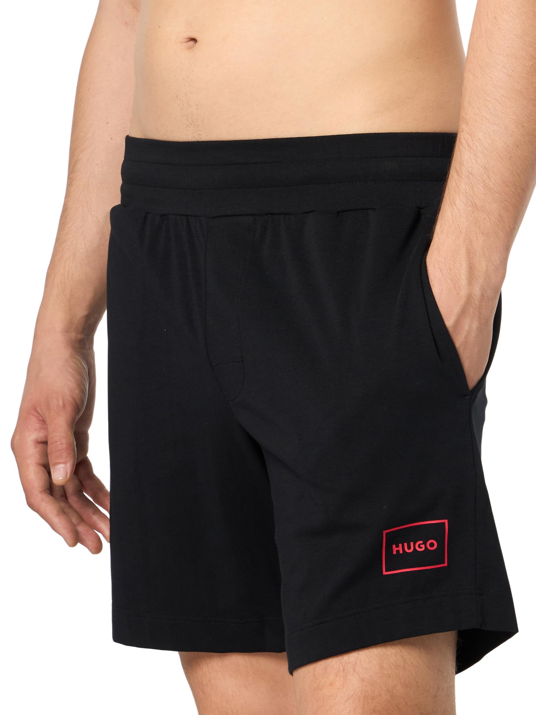 Hugo Men's Logo Outline Cotton Blend Shorts - Image 3