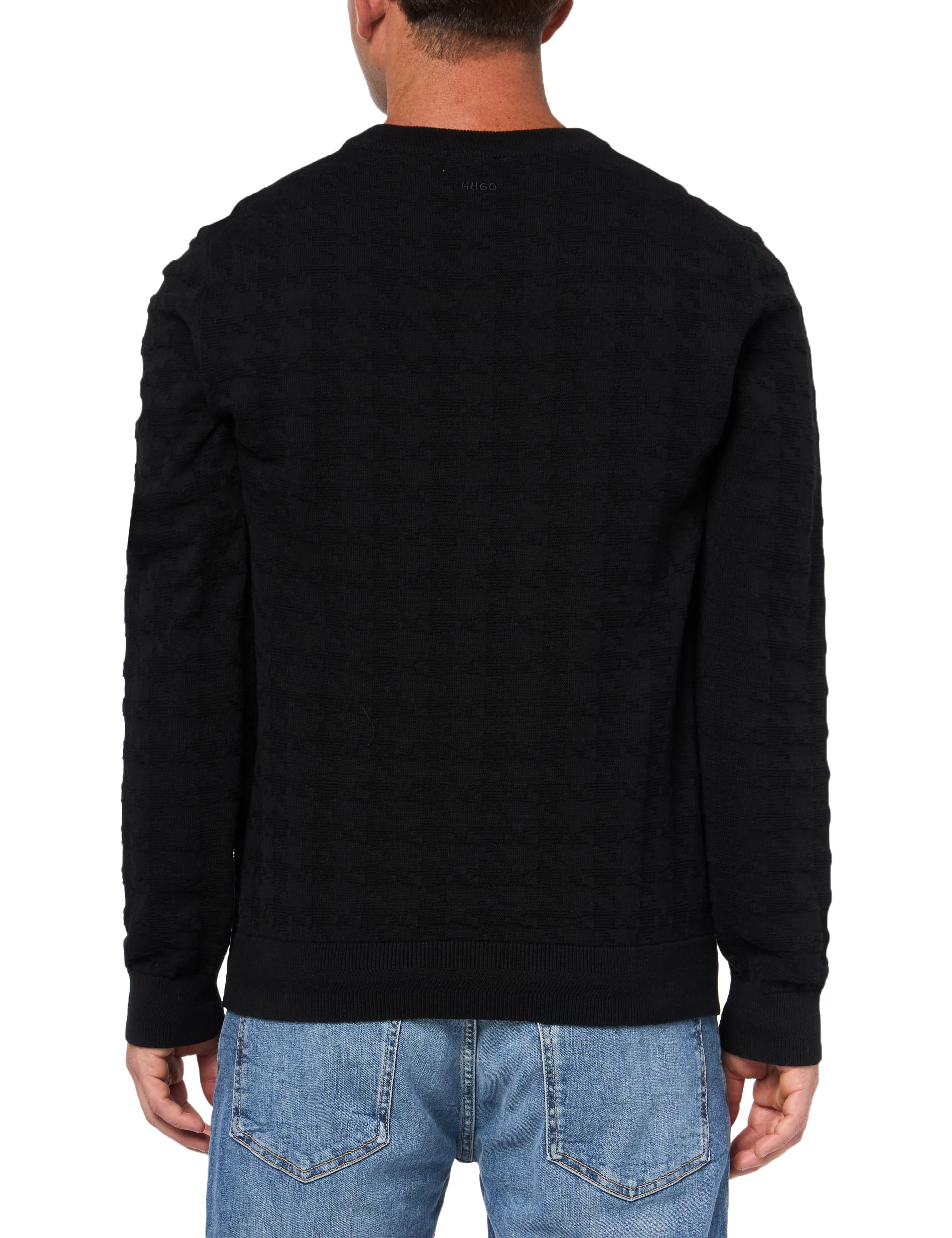 HUGO Men's Pattern Knit Cotton Pullover Sweater - Image 2