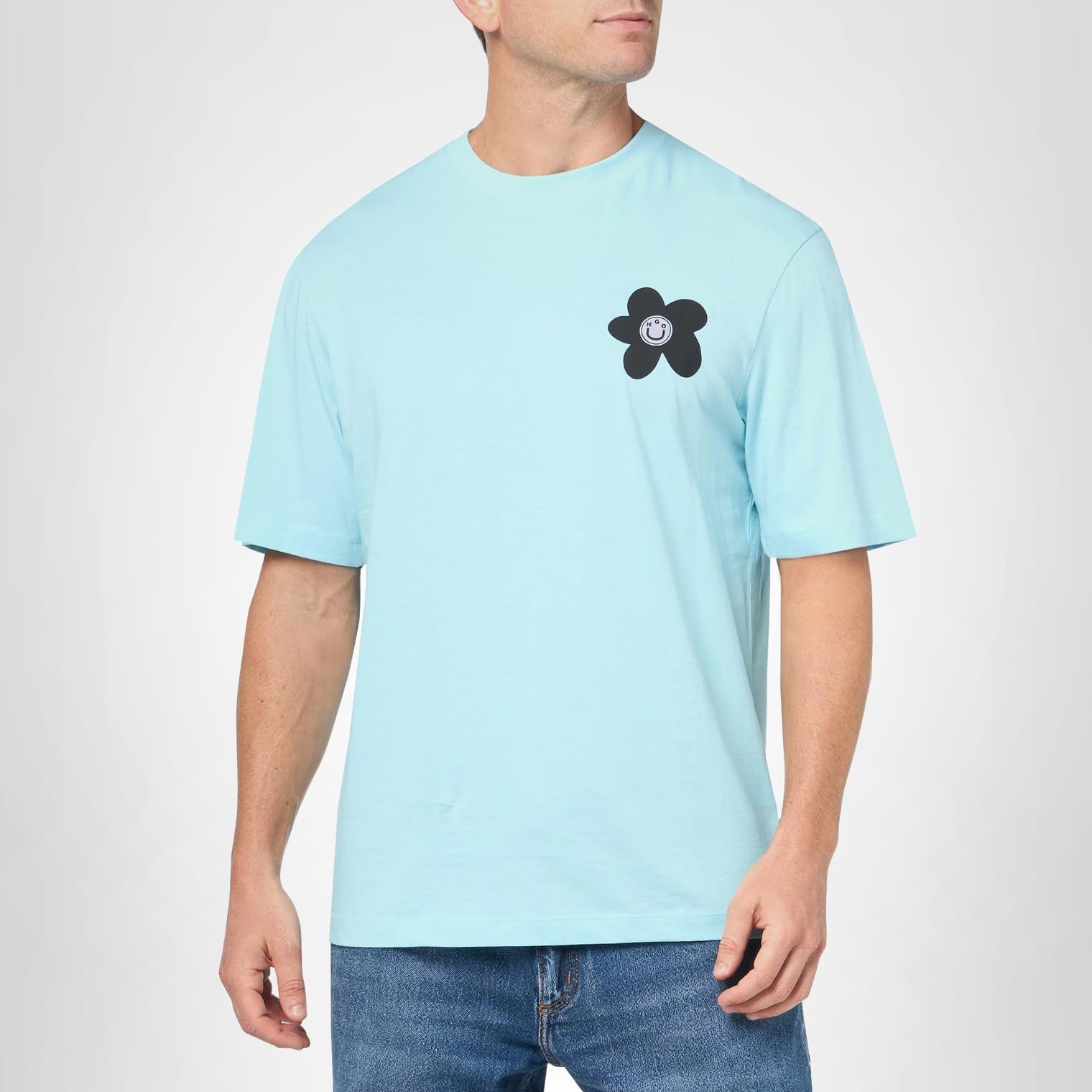HUGO Men's Printed Flower Cotton T-Shirt - Image 4