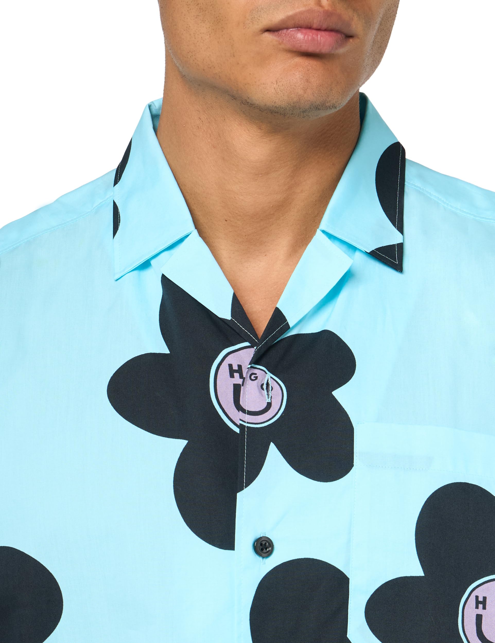 HUGO Men's Printed Short Sleeve Button Down Shirt - Image 2