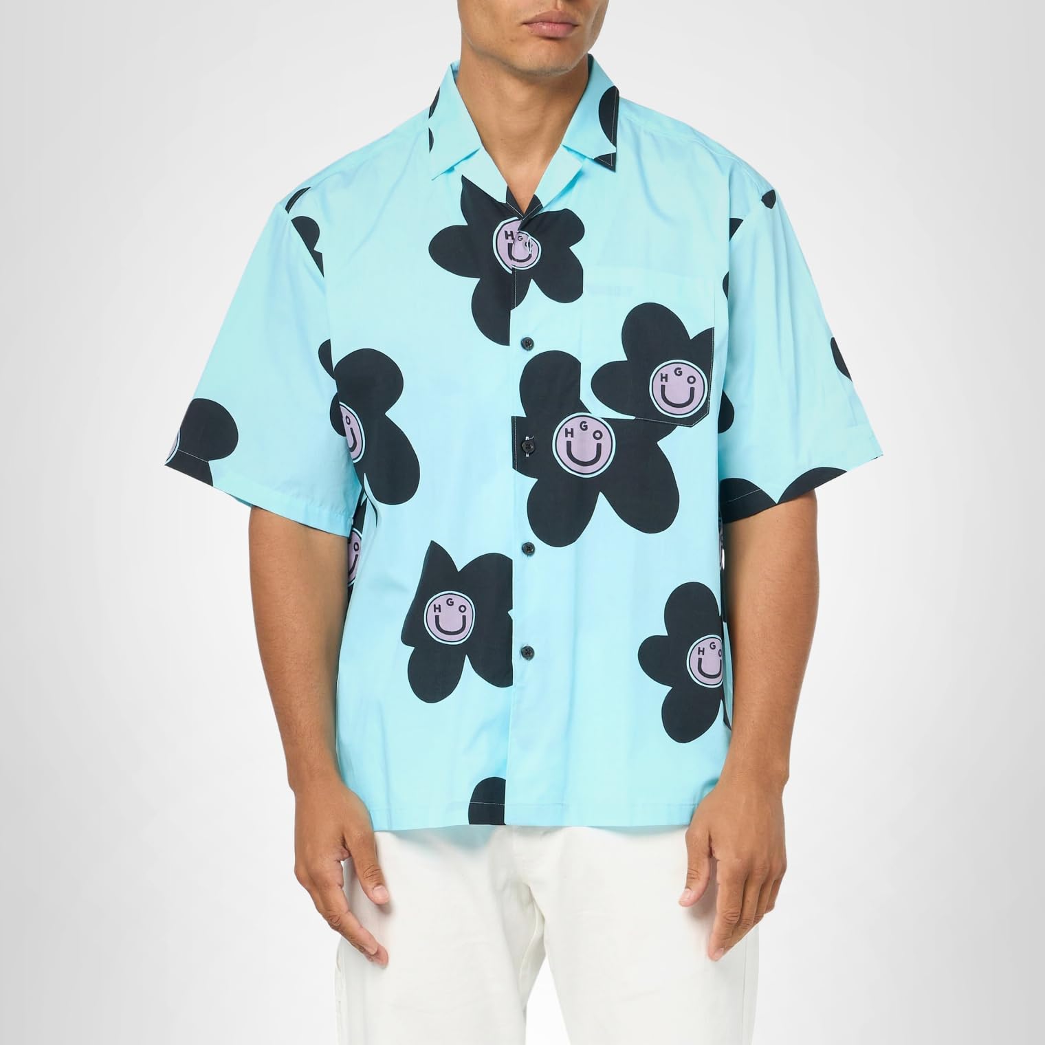 HUGO Men's Printed Short Sleeve Button Down Shirt - Image 4