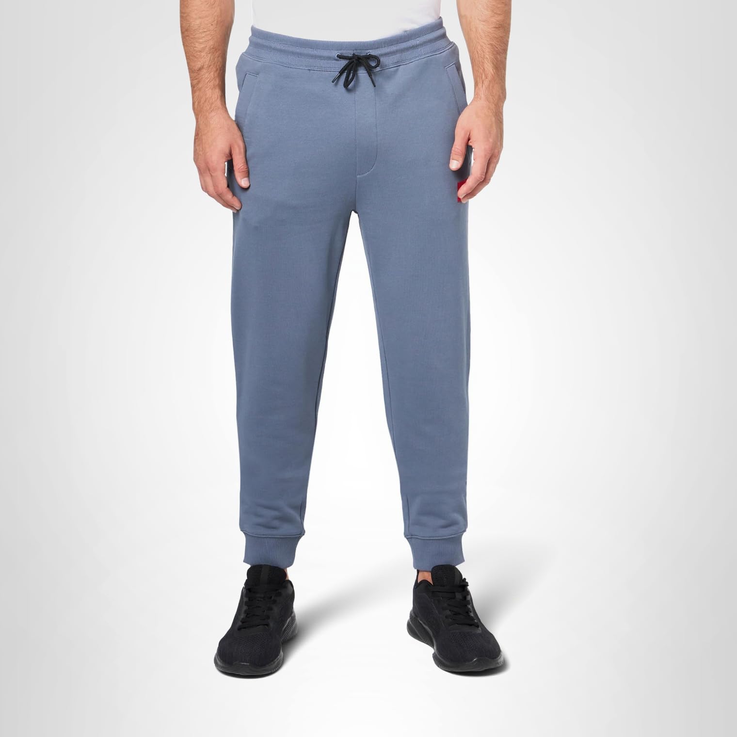 HUGO Men's Regular Fit Square Logo Jersey Drawstring Joggers - Image 4