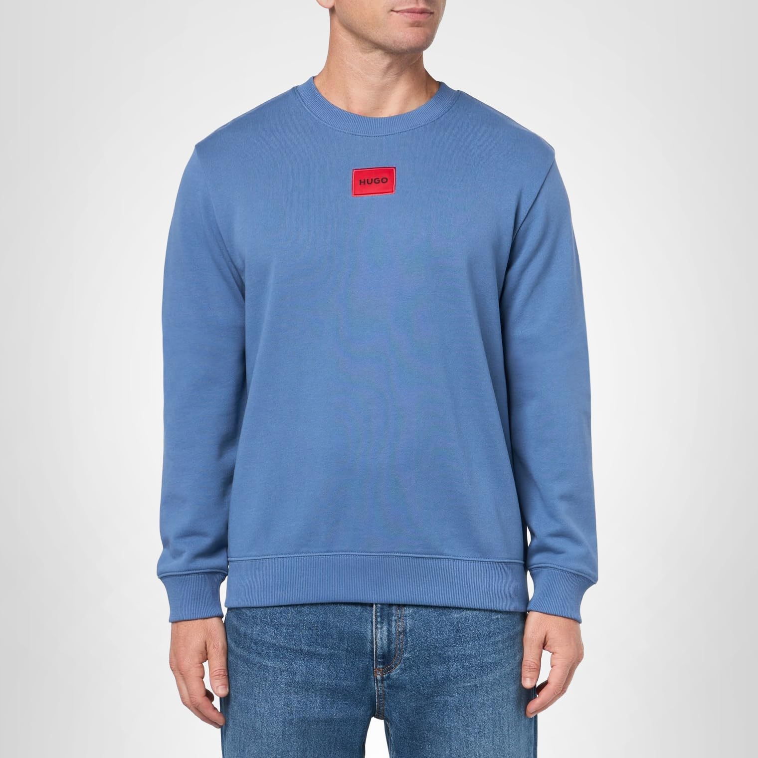 HUGO Men's Regular Fit Square Logo Jersey Sweatshirt - Image 4