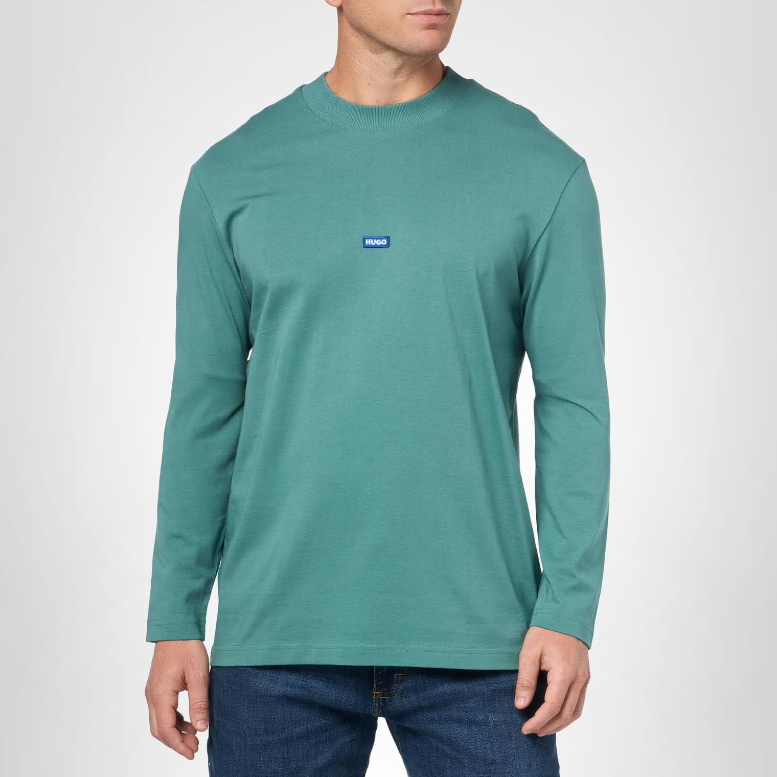 Hugo Men's Small Patch Logo Long Sleeve T-Shirt - Image 4