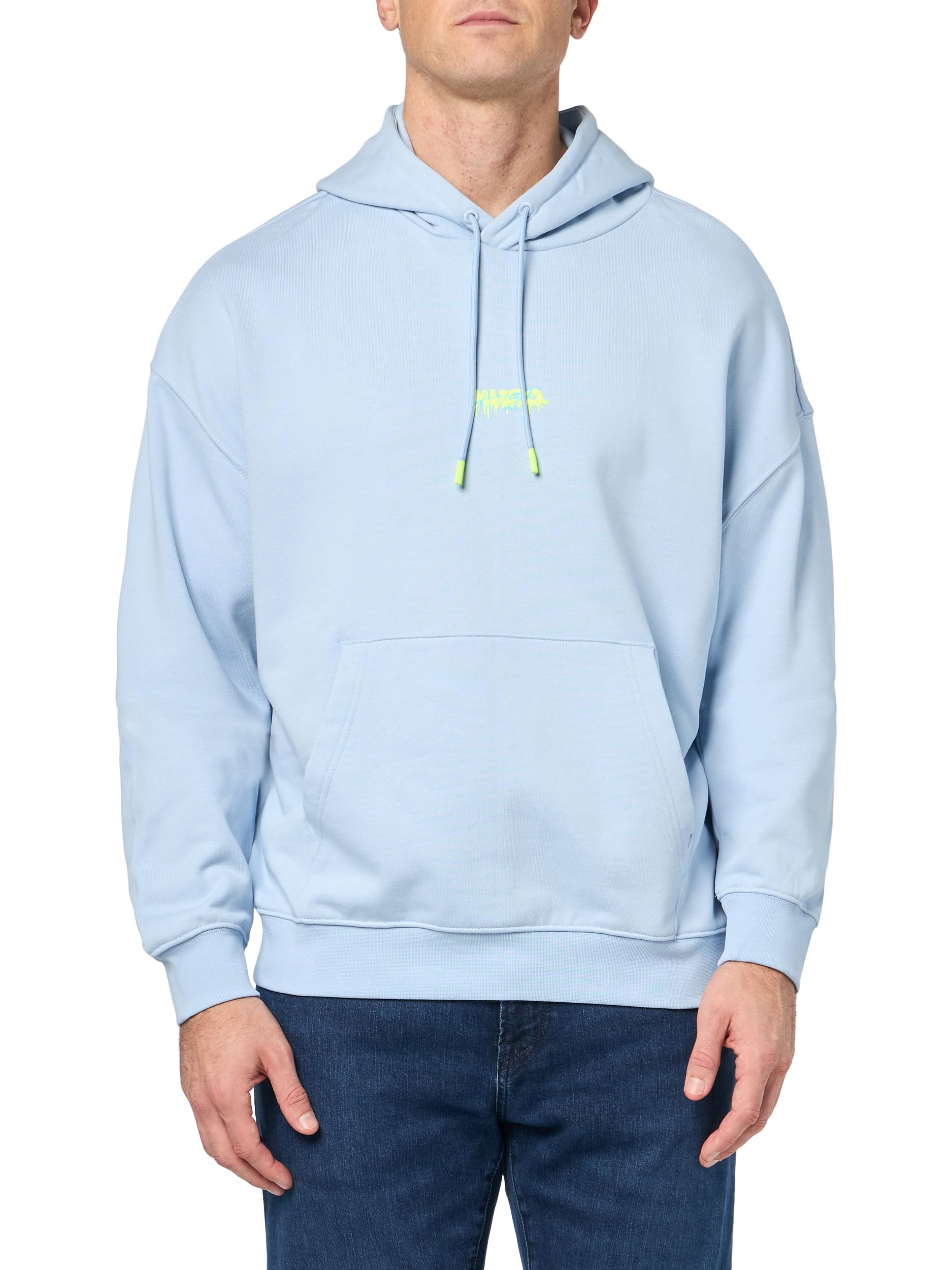 HUGO Men's Small Spraypaint Logo Hooded Sweatshirt