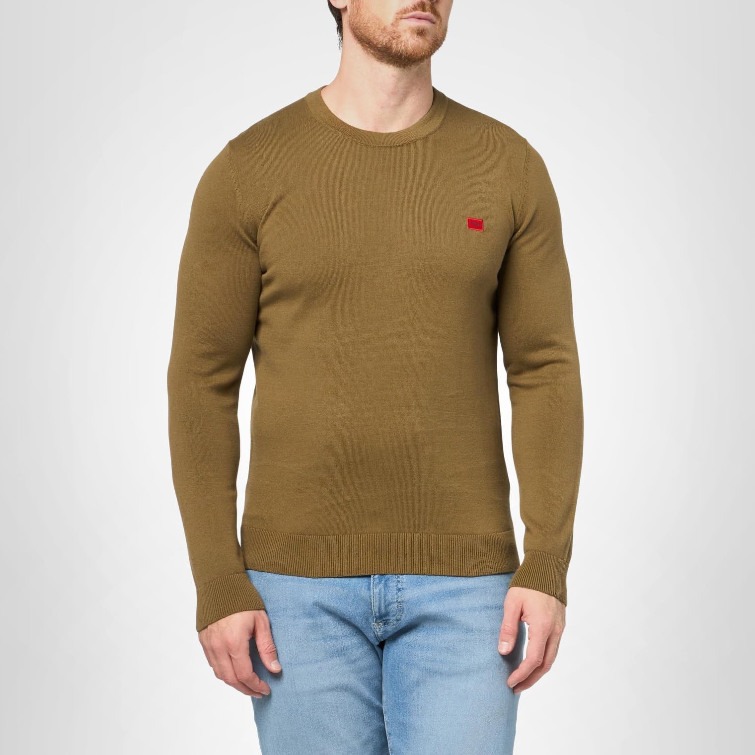 Hugo Men's Small Woven Label Cotton Sweater - Image 4