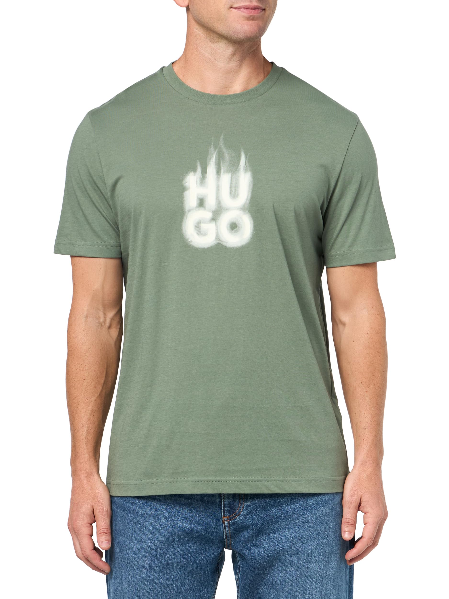 Hugo Men's Smokey Logo Cotton T-Shirt