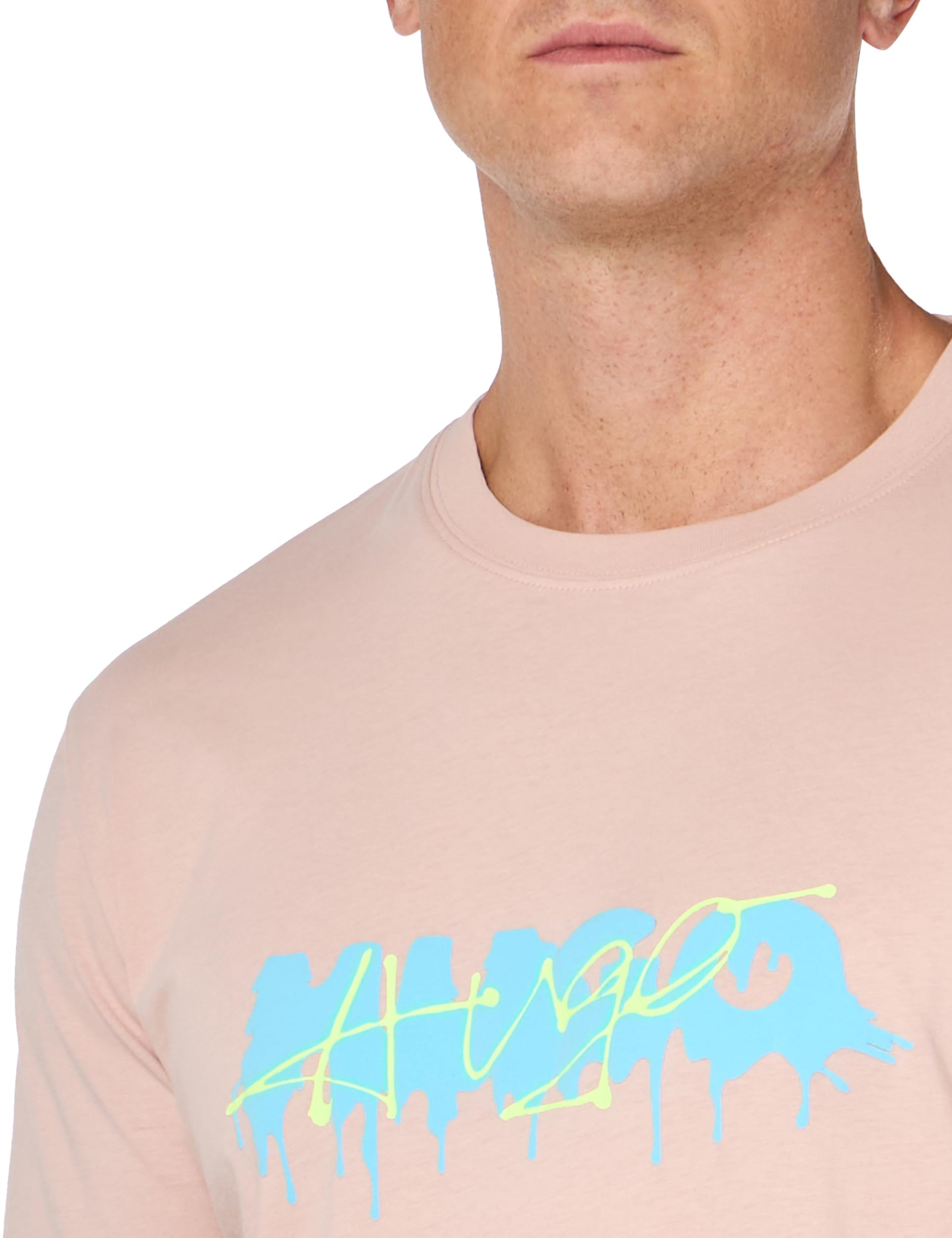 HUGO Men's Spraypaint Logo Cotton T-Shirt - Image 3