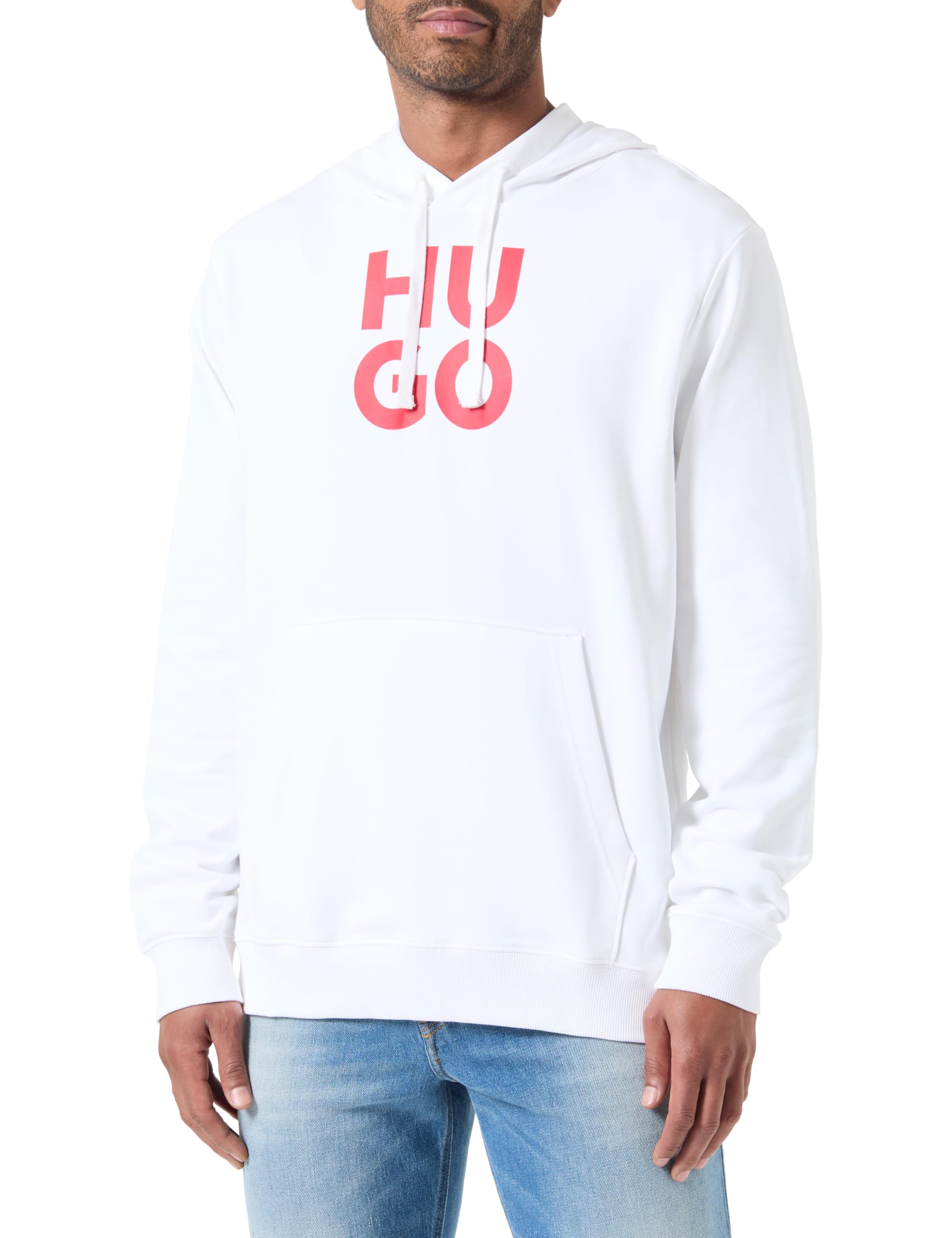 HUGO Men's Stack Logo Hooded Sweatshirt