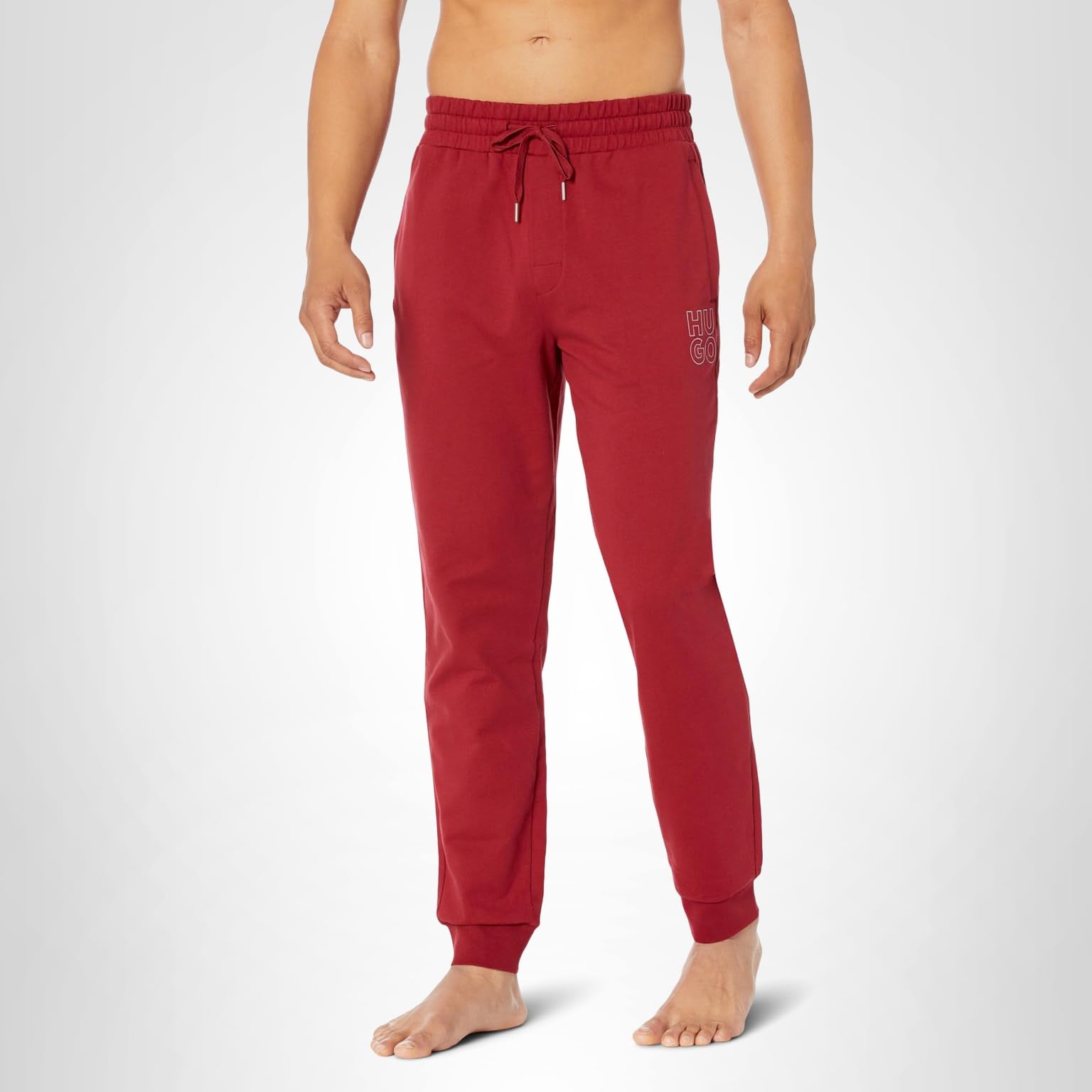 HUGO Men's Stacked Logo Cuffed Lounge Pants - Image 3