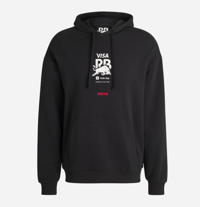 HUGO Men's Tsunoda Graphic F1 2025 Racing Bull Fan Hoodie - Image 2