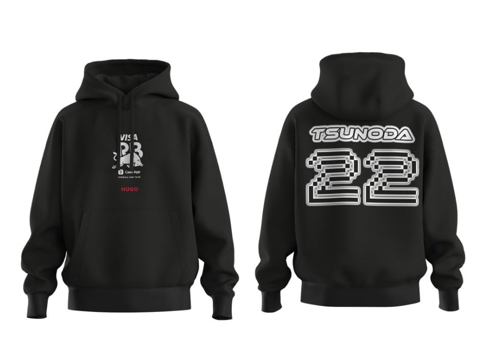 HUGO Men's Tsunoda Graphic F1 2025 Racing Bull Fan Hoodie - Image 3