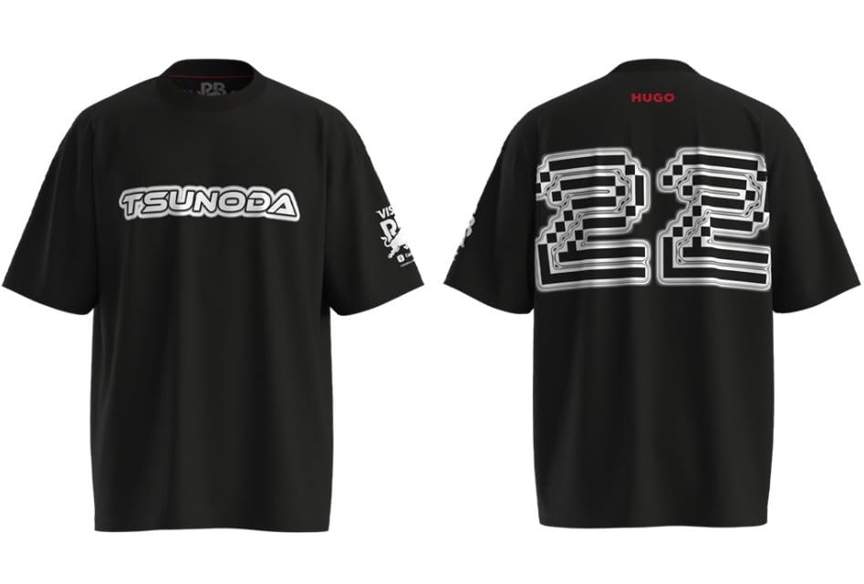 Hugo Men's Tsunoda Graphic F1 2025 Racing Bull Fan T-Shirt - Image 4