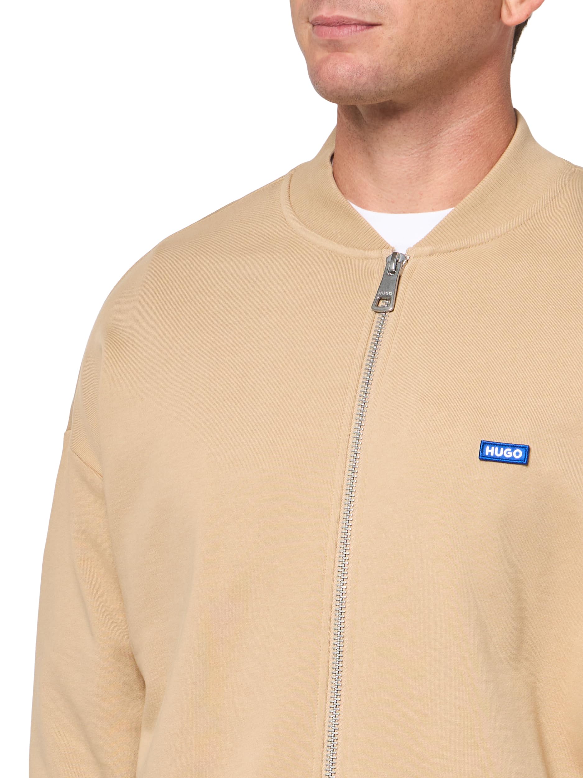 HUGO Men's Twill French Terry Zip Up Bomber Sweatshirt - Image 3