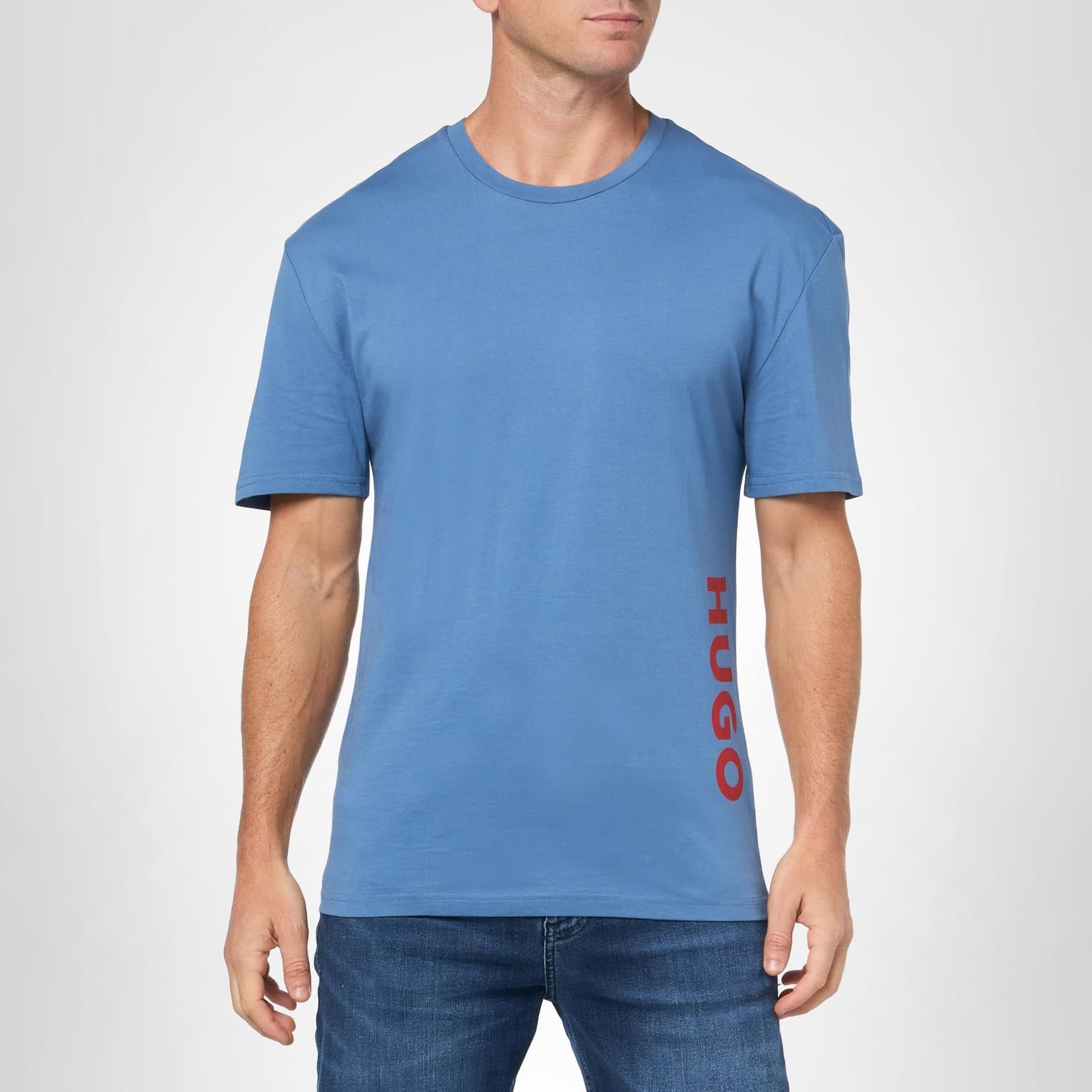 Hugo Men's Vertical Logo Cotton Short-Sleeve T-Shirt - Image 4
