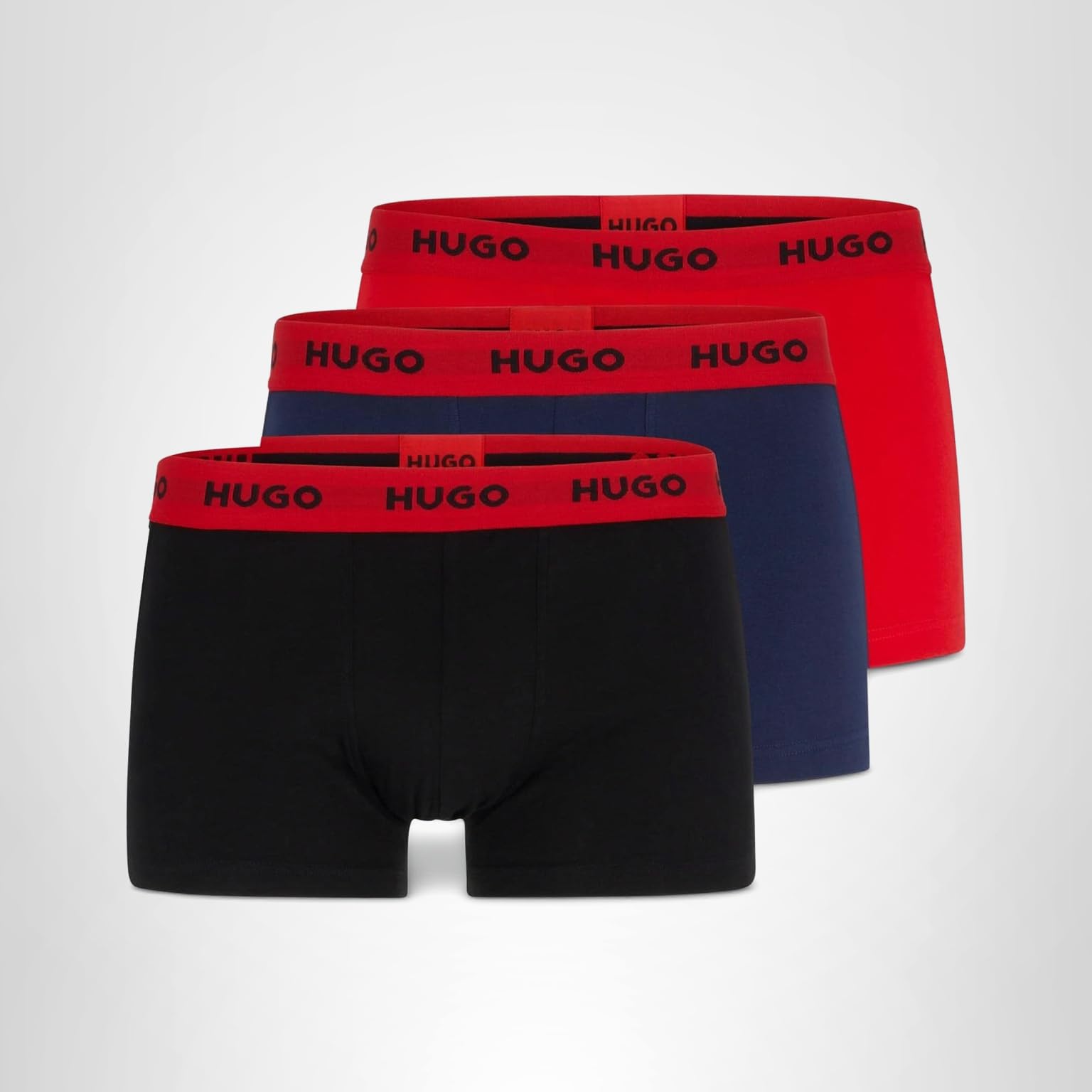 HUGO mens 3 Pack Stretch Cotton Trunks - Image 2