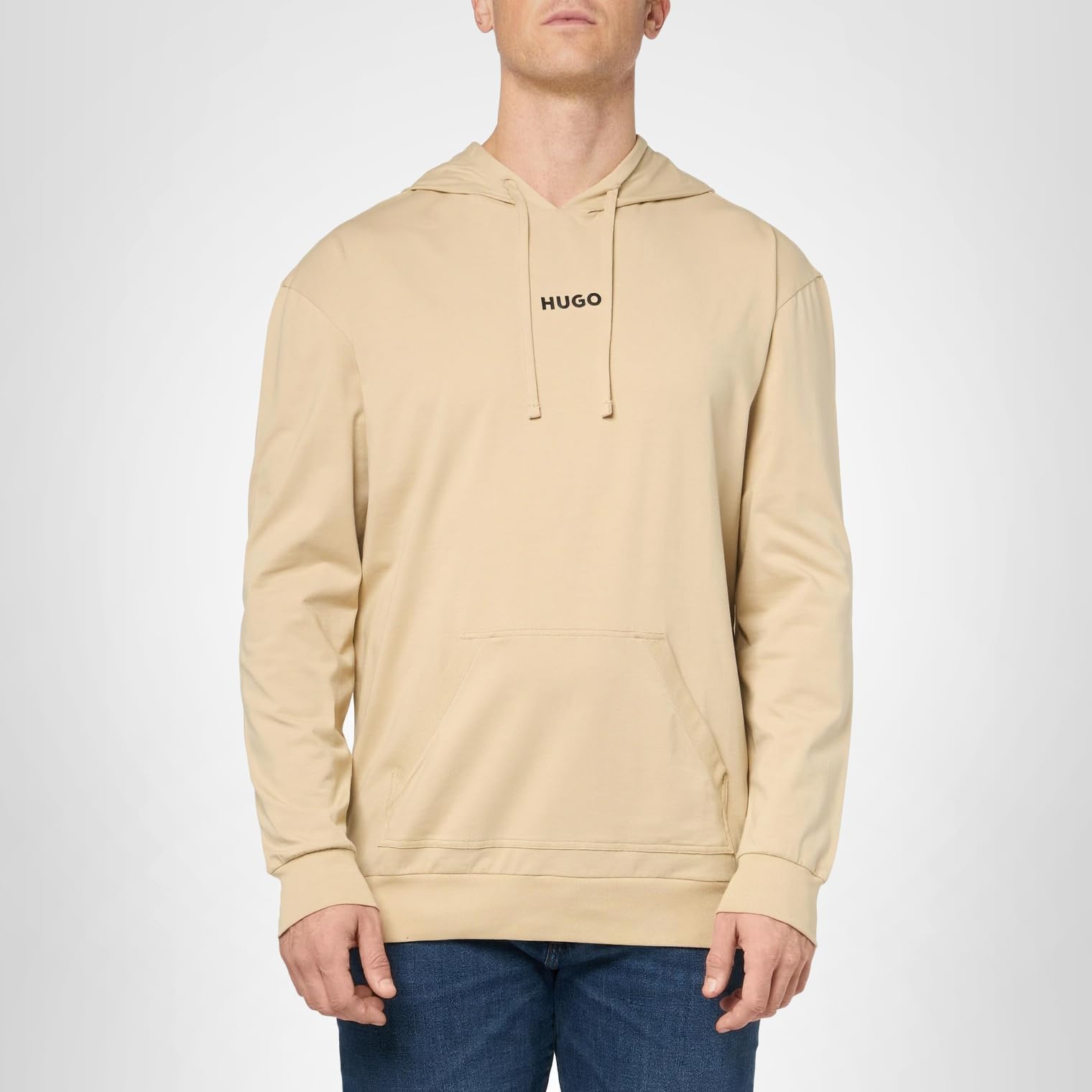 HUGO mens Linked Hooded Sweatshirt With Kangaroo PocketHooded Sweatshirt - Image 4