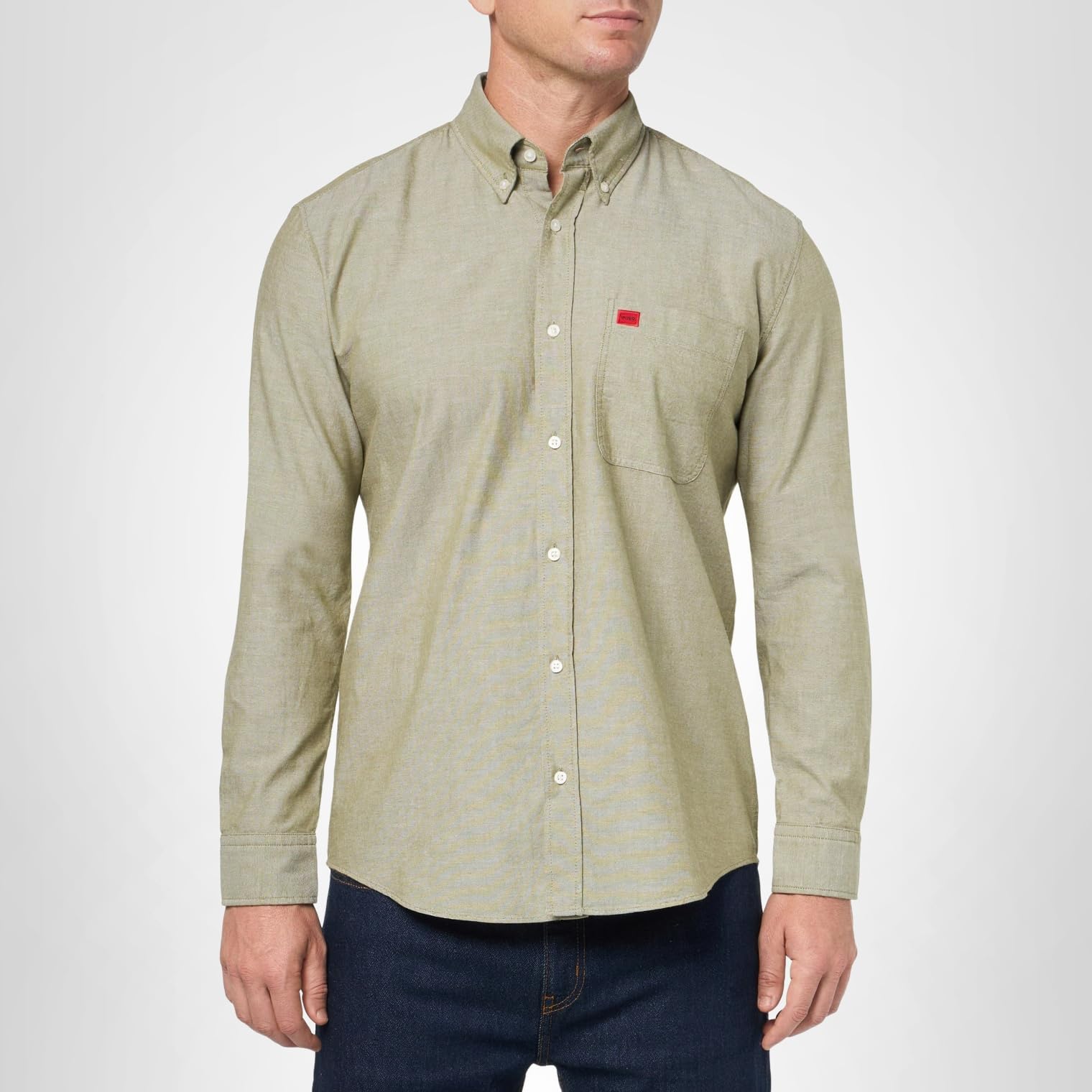 Hugo Mens Slim Fit Long Sleeve Oxford Button Down Shirt - Image 4