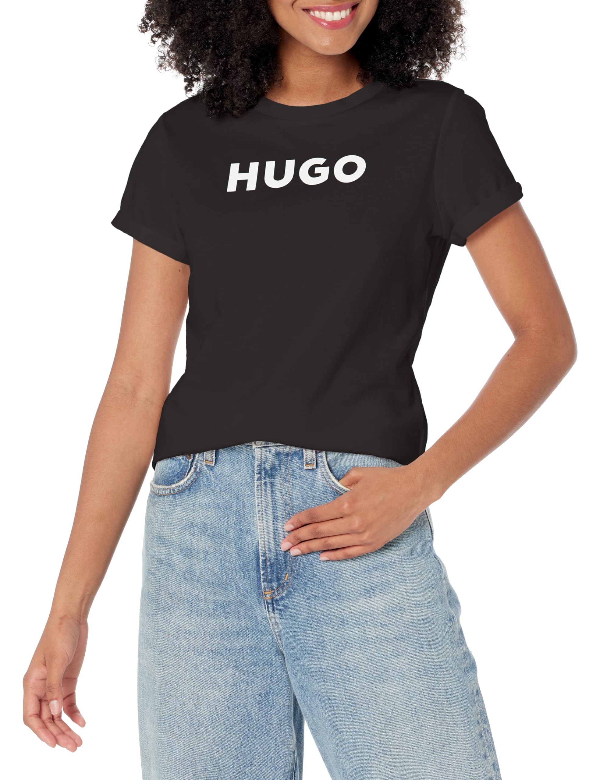 HUGO Women's Big Logo Cotton Tee
