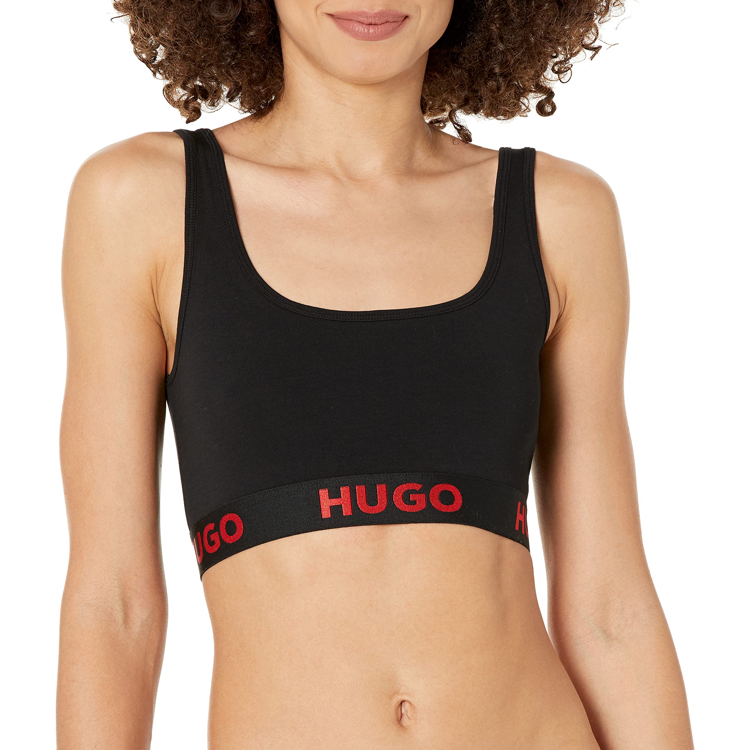 HUGO Women's Bold Logo Cotton Stretch Bralette