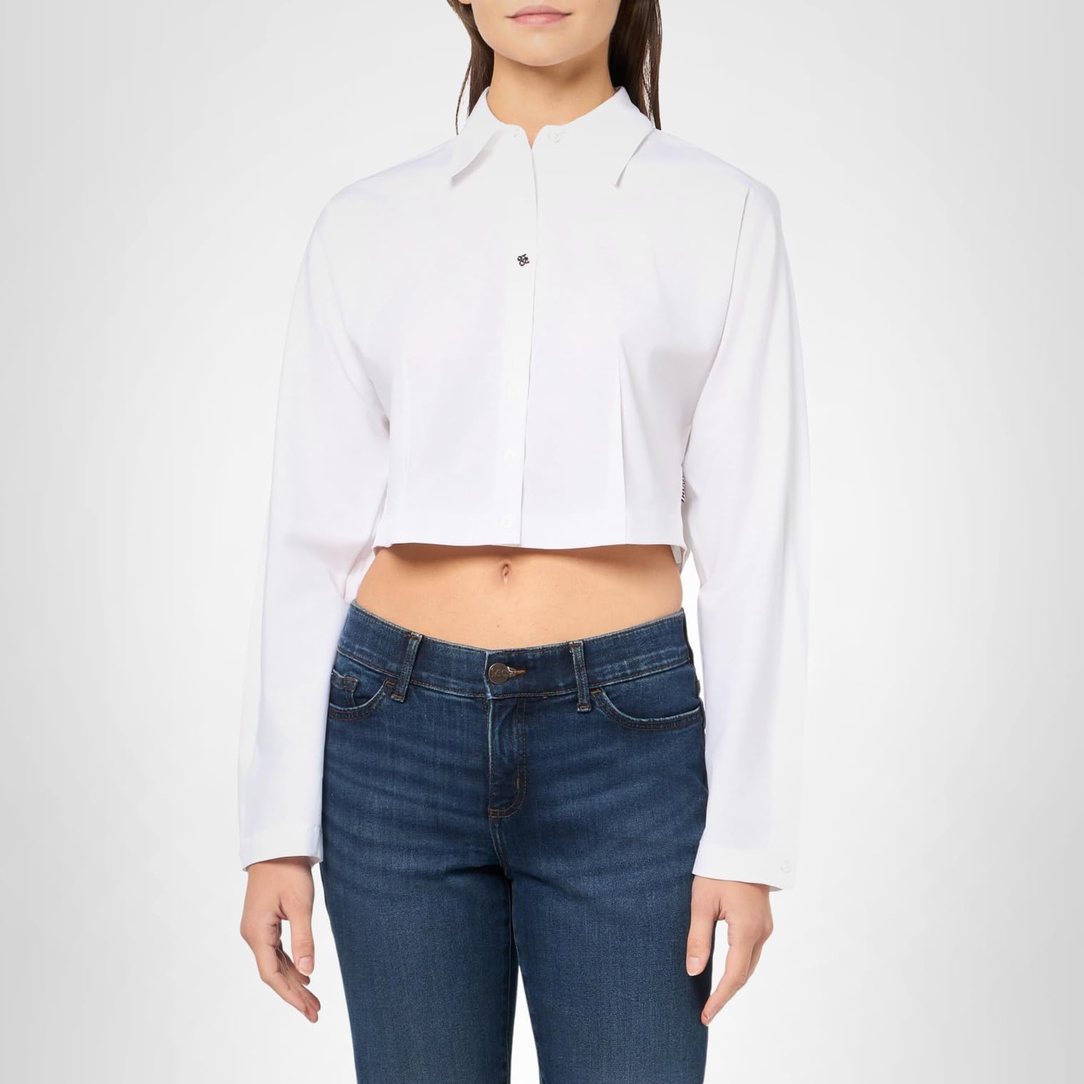 HUGO Women's Cropped Button Down Shirt - Image 4