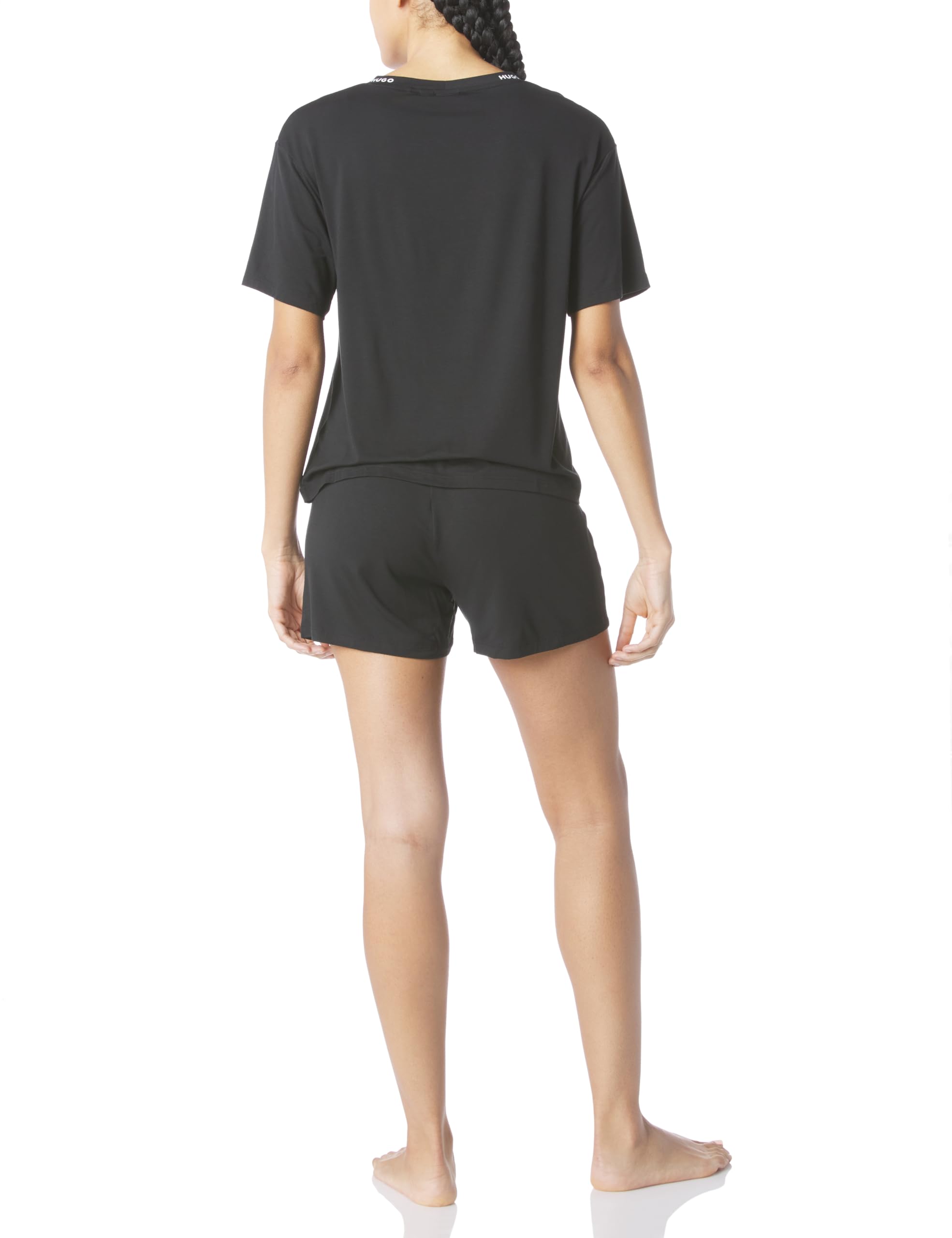 HUGO Women's Exposed Waistband Logo Collar T-shirt and Shorts Set - Image 2