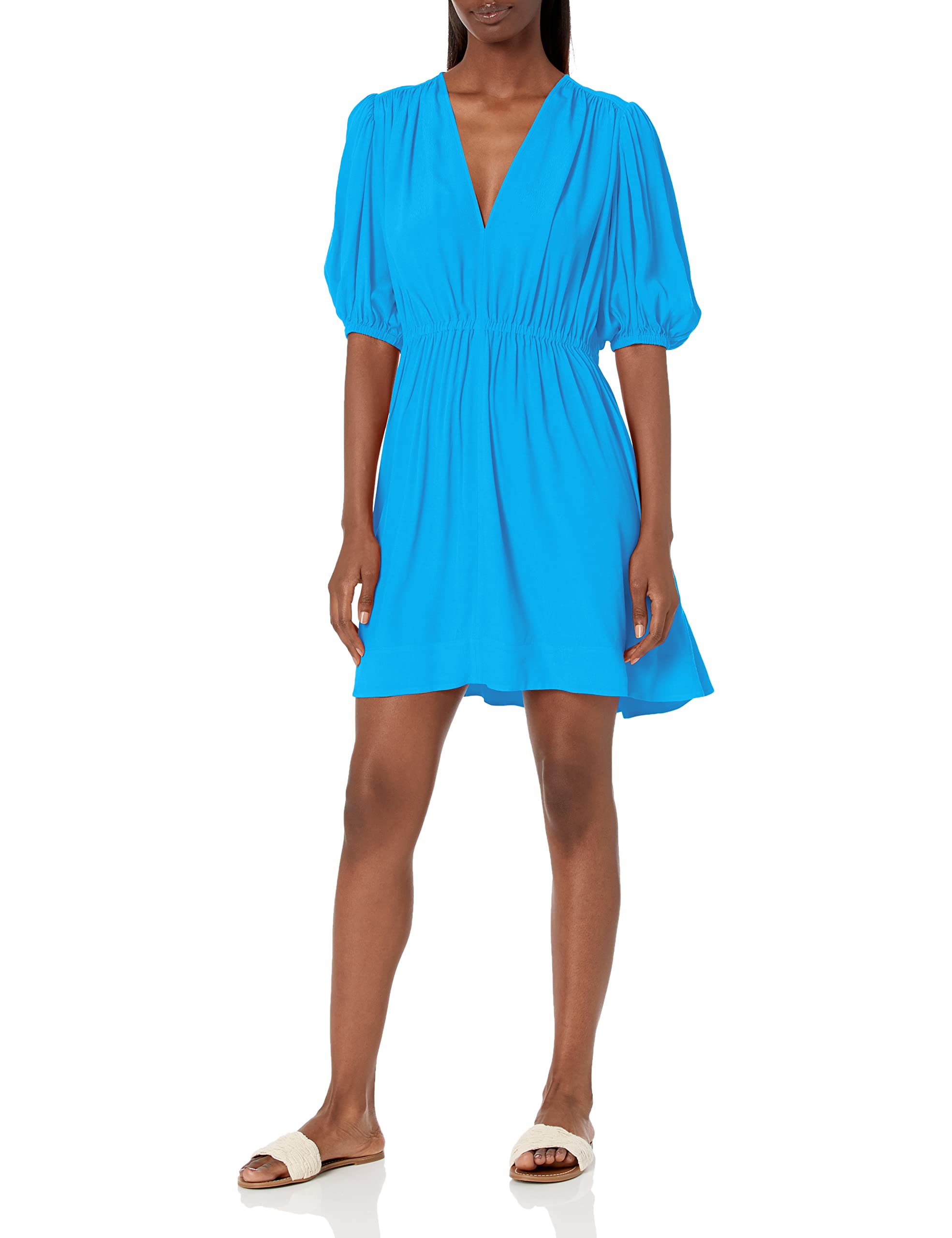 HUGO Women's Short Sleeve Crepe Short Dress