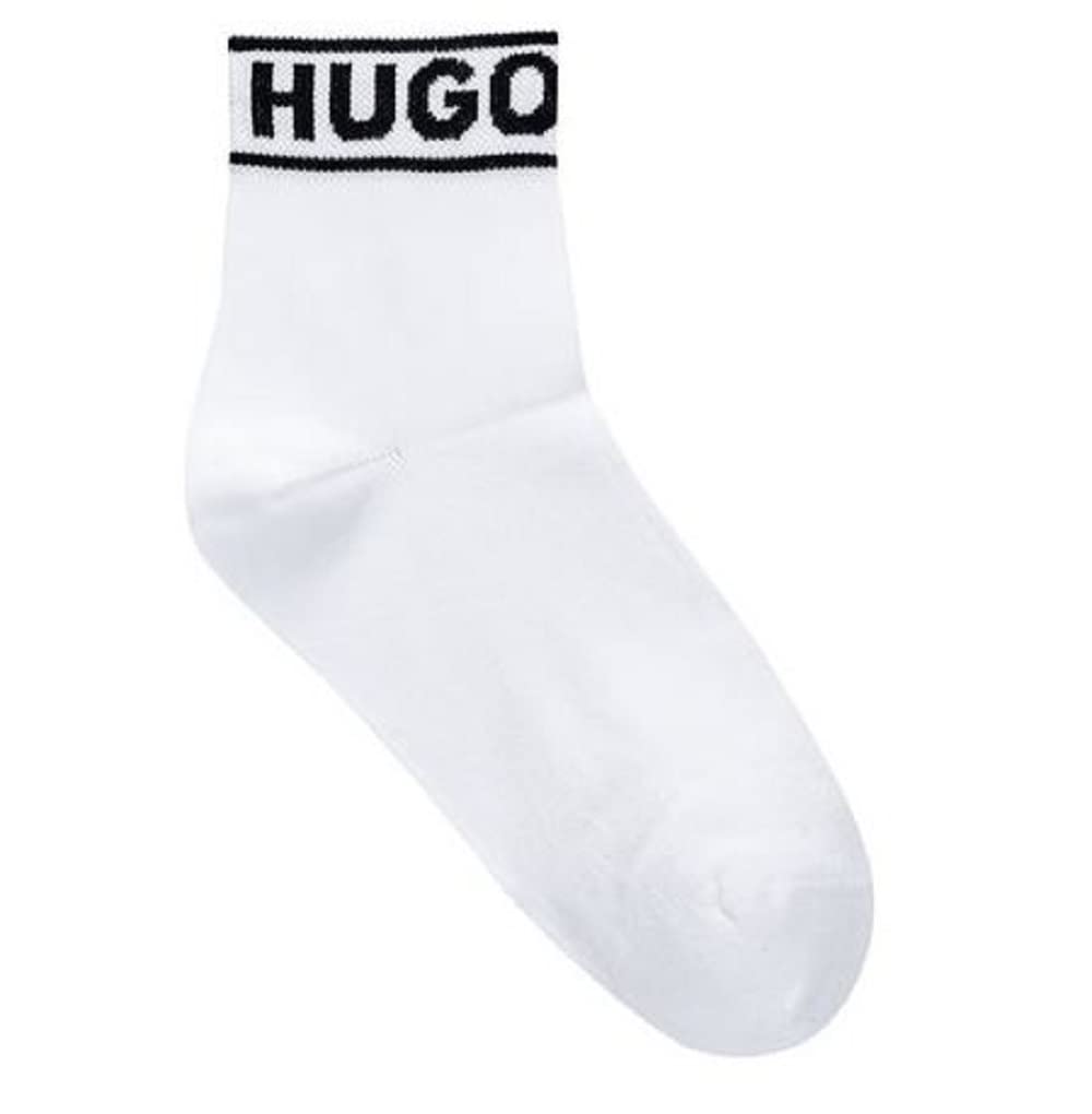 HUGO Women's Two Pack Logo Detail Soft Cotton Socks